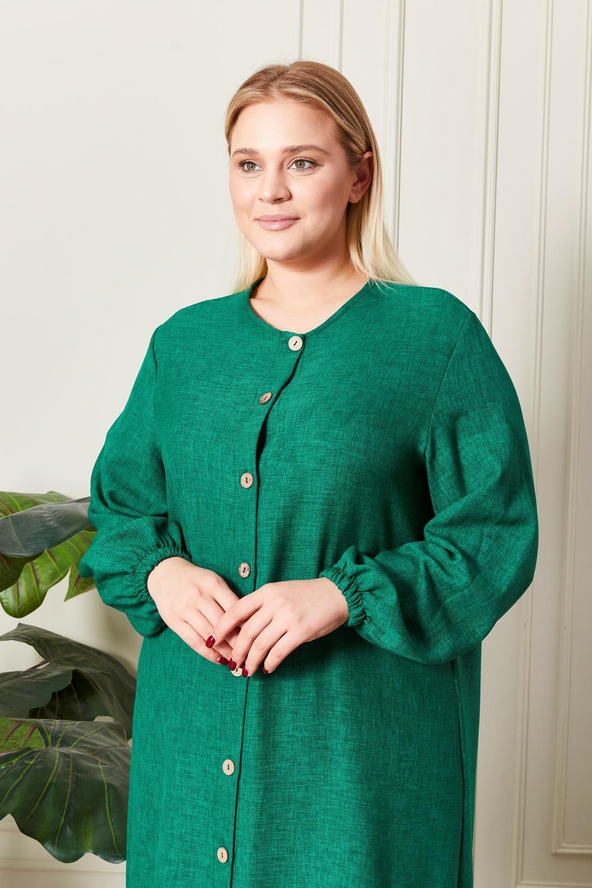 Ferace-Linen Large Size Ayrobin 2-Piece Set - Women 5