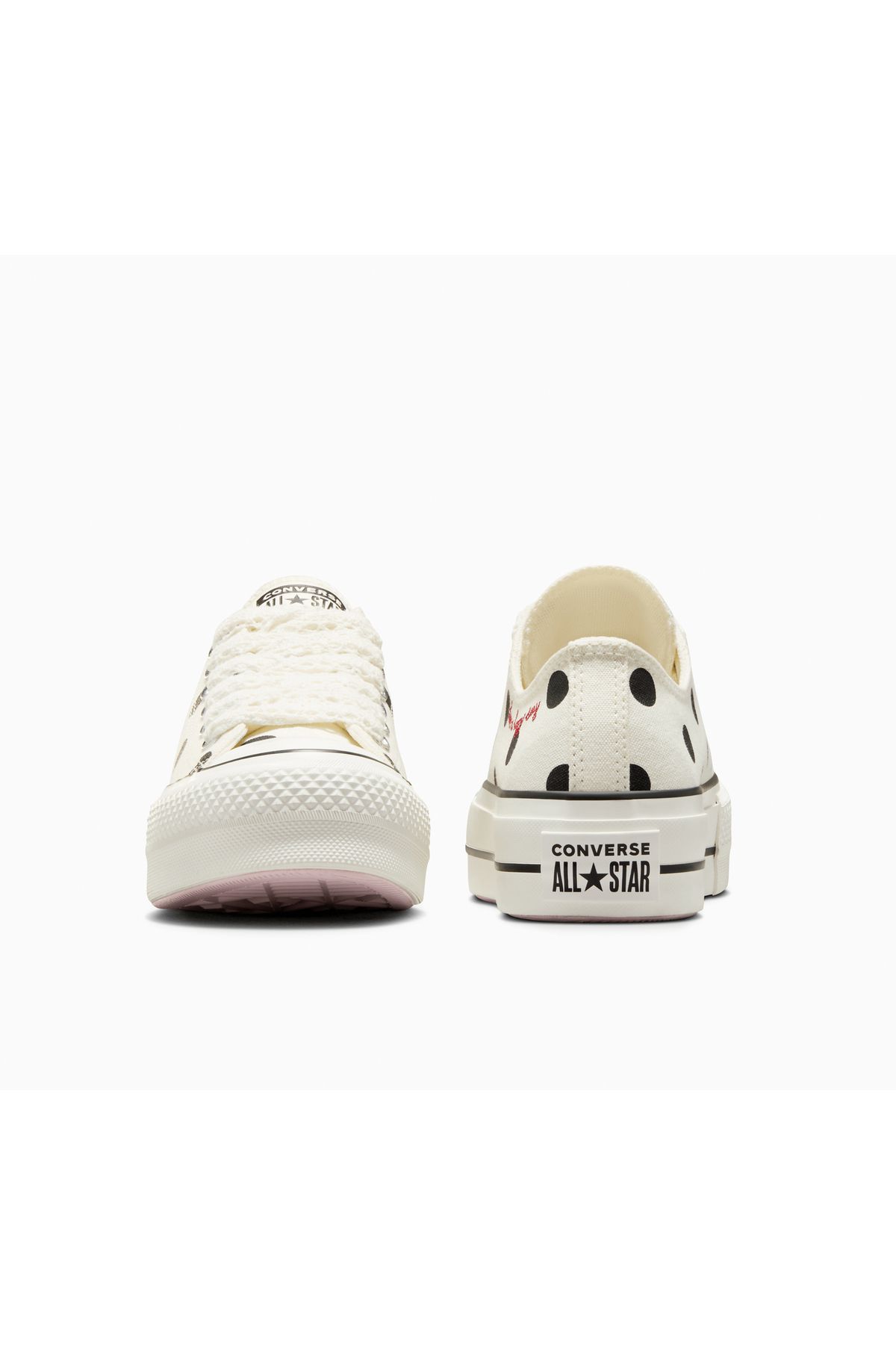 converse-Sneakers Converse Chuck Taylor All Star Lift Platform Polka Dots, Beige, Unisex 4