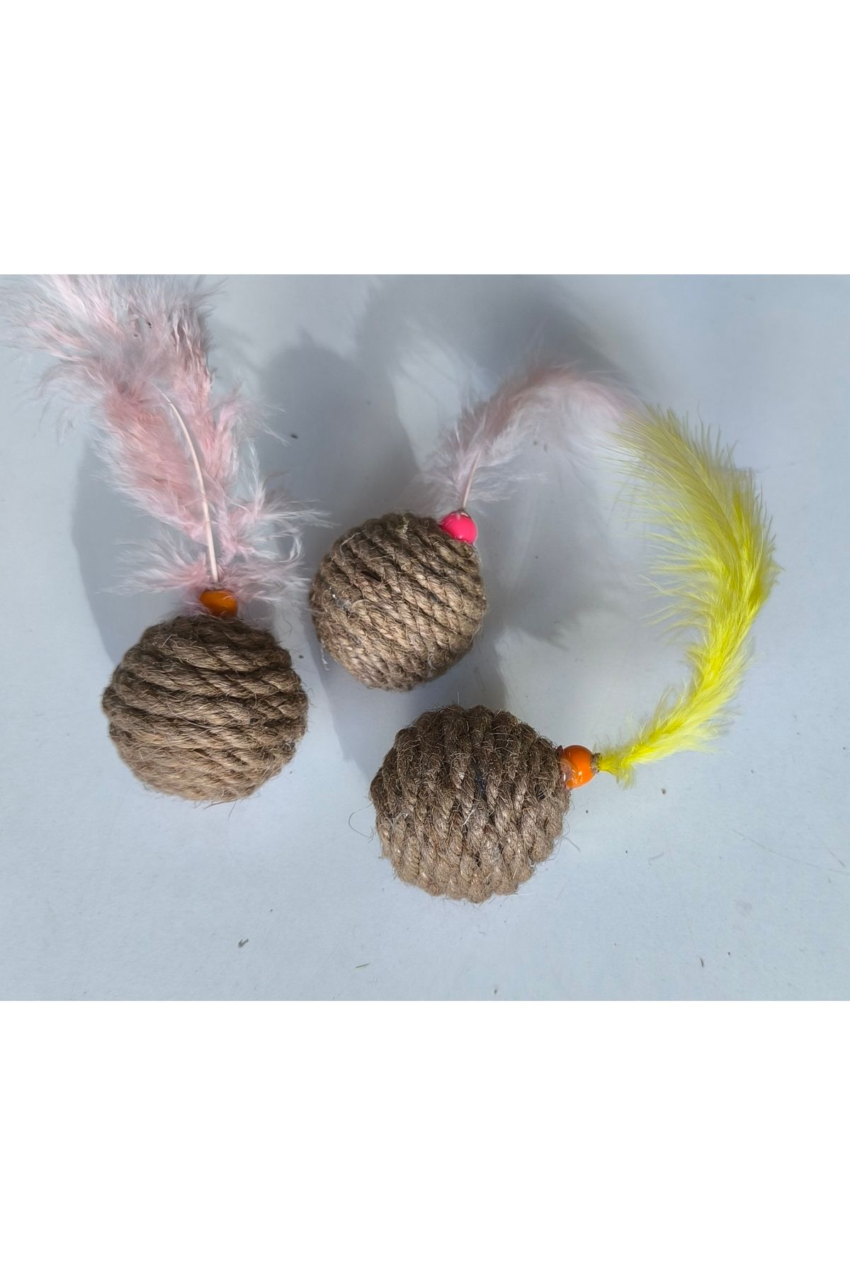 BilfolD Jut Halat Örgü Kedi Oyun Topu 5 cm