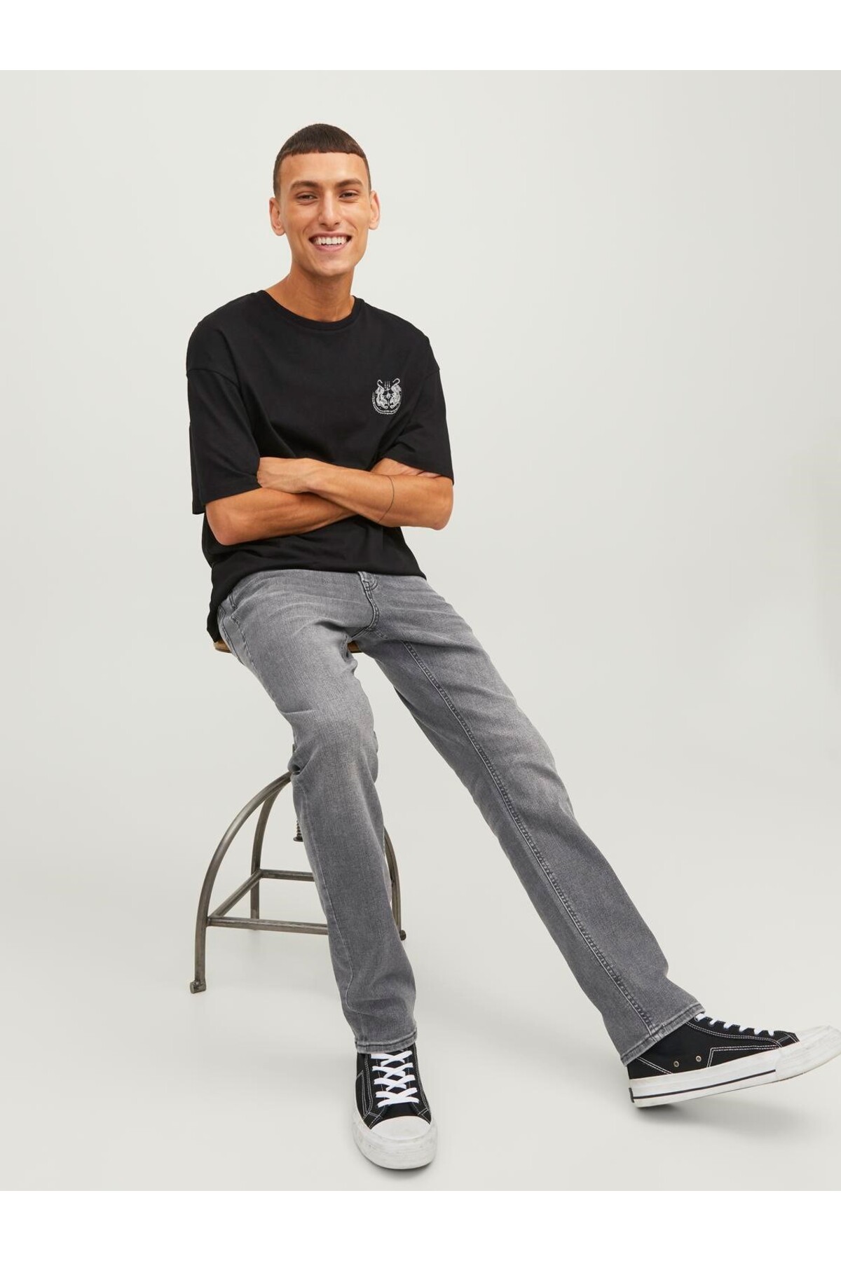 شلوار جین مردانه راسته فاق نرمال | جک اند جونز Jack & Jones 12243599 - تصویر 3