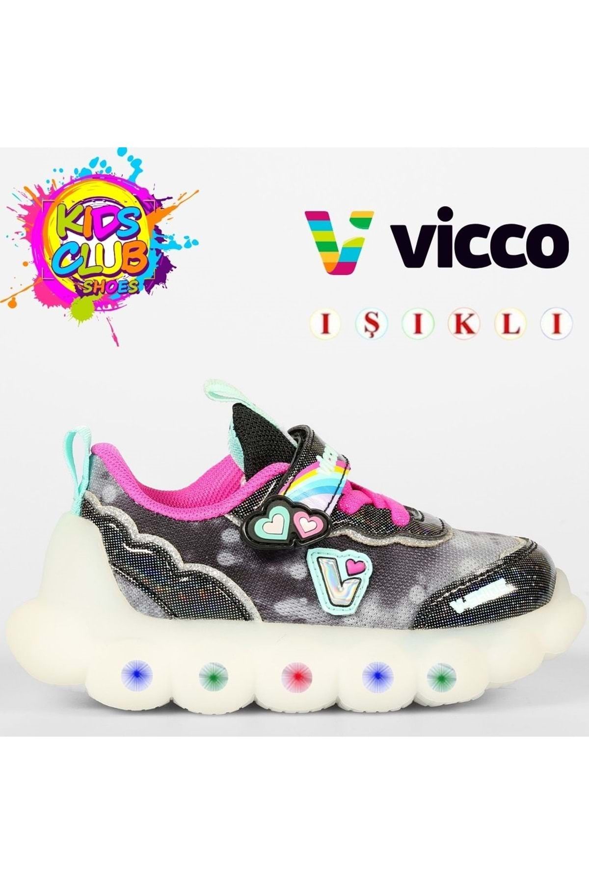 Kids Club Shoes Vicco Balloon Işıklı Ortopedik Çocuk Spor Ayakkabı SİYAH