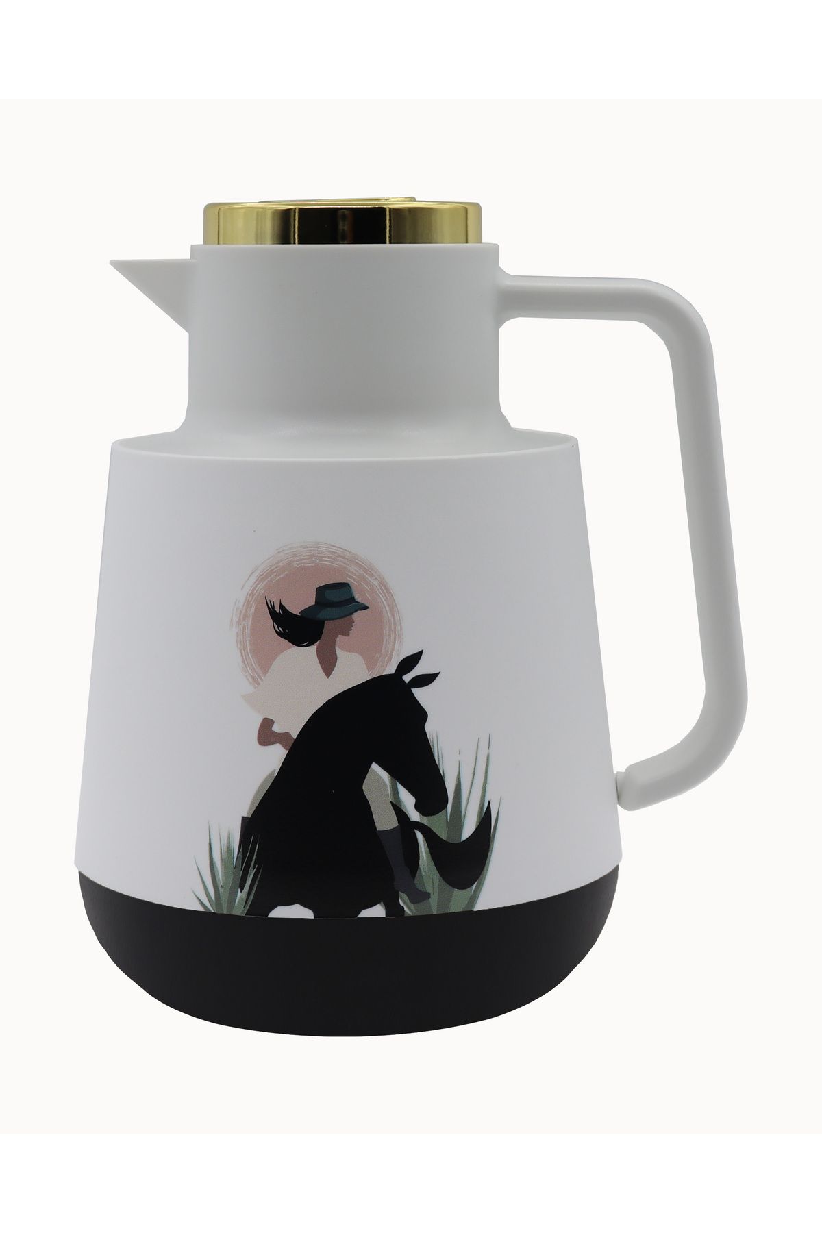Yolo-1 Liter Coffee/Tea Vacuum Flask with Heat Insulation – Urban Lady Design, Black Color, Stylis 5