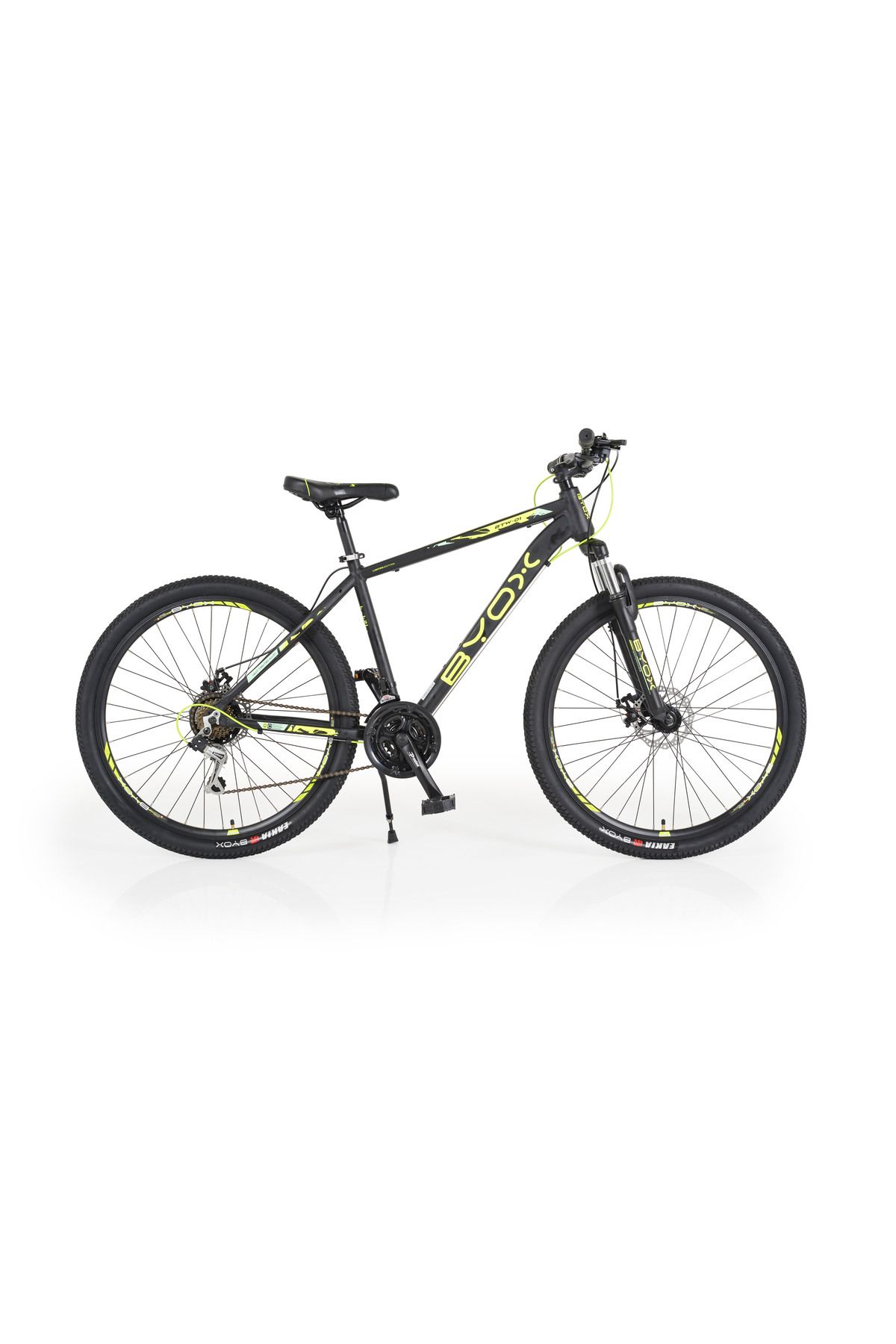 OEM Bicicleta Copii Cu Cadru Din Aluminiu, Byox Alloy Negru Verde 27.5 “ Btw, 21 Viteze Shimano - One Size