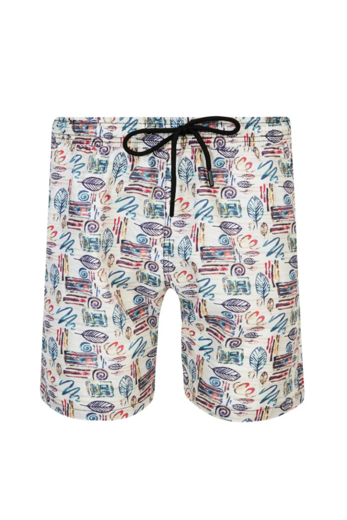 REMSA-Chase S262 Ecru Patterned Men's Sea and Pool Shorts 3