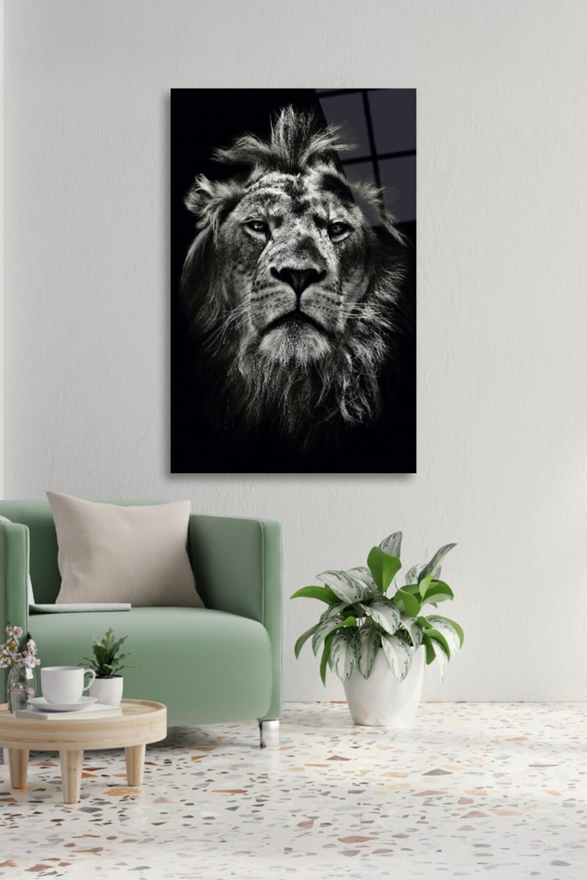 Aslan Cam Tablo
