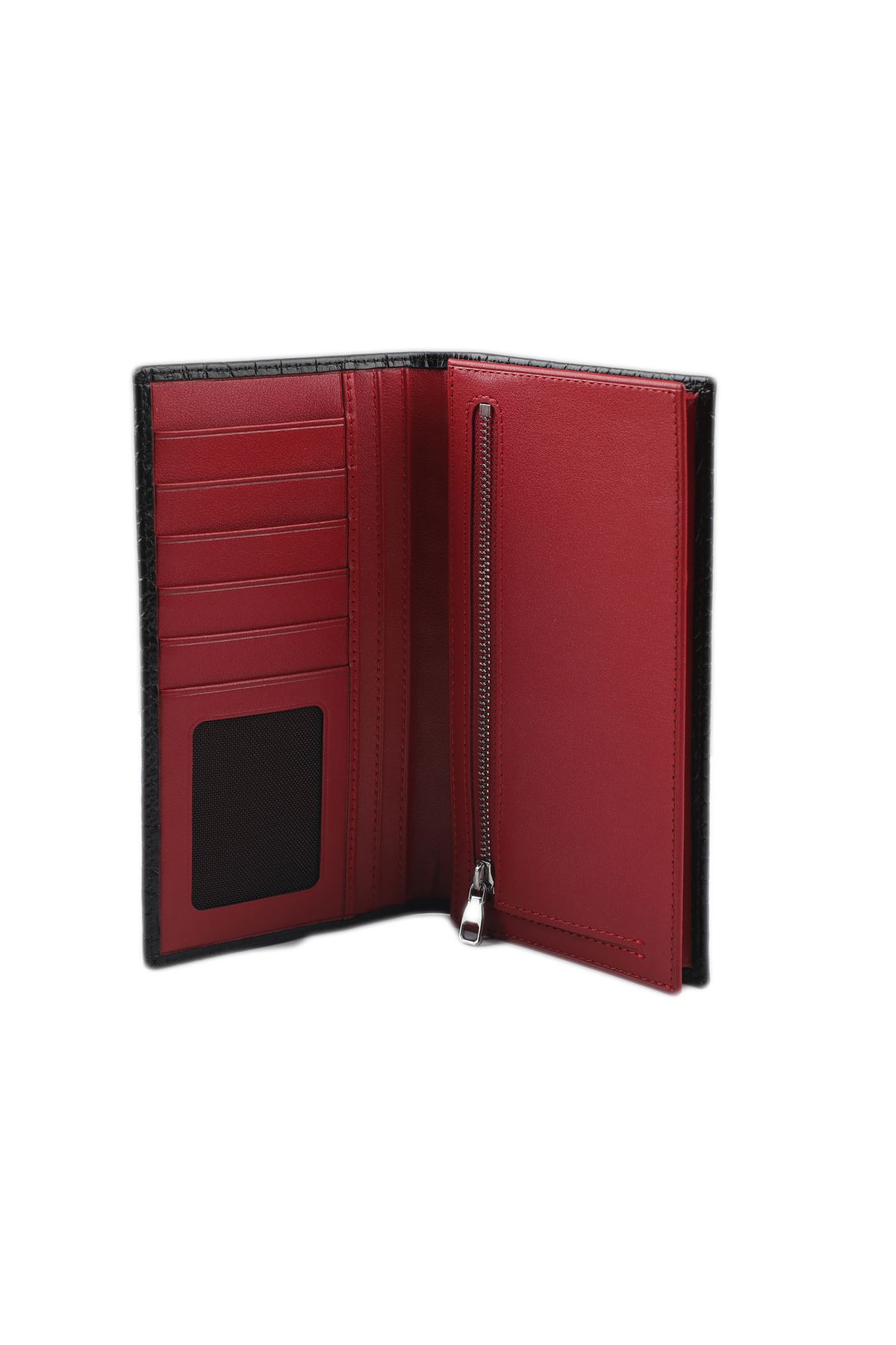 کیف پول مردانه چرمی سیاه و سفید در 17.8X10X2 سانتی متر Aclass