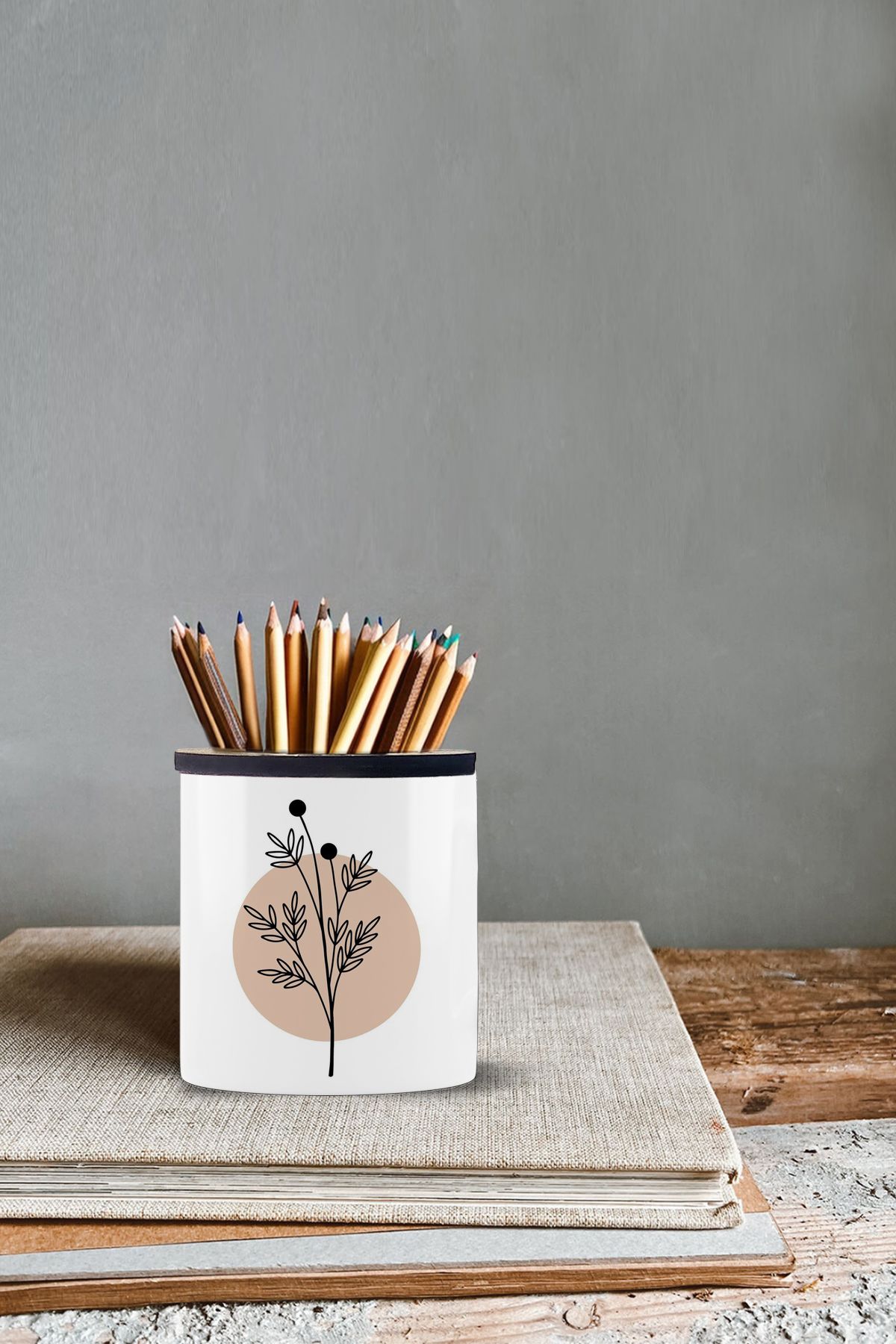 bymat Suport Pentru Pix Pentru Desen Vizual Ceramic Înălțime 9 Cm Imprimare În Două Sensuri - One Size