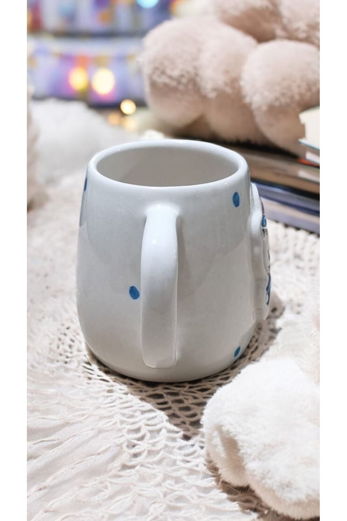 seda seramik-Handmade Hello Kitty Figured Mug with Engraved Hat 400 ml 3