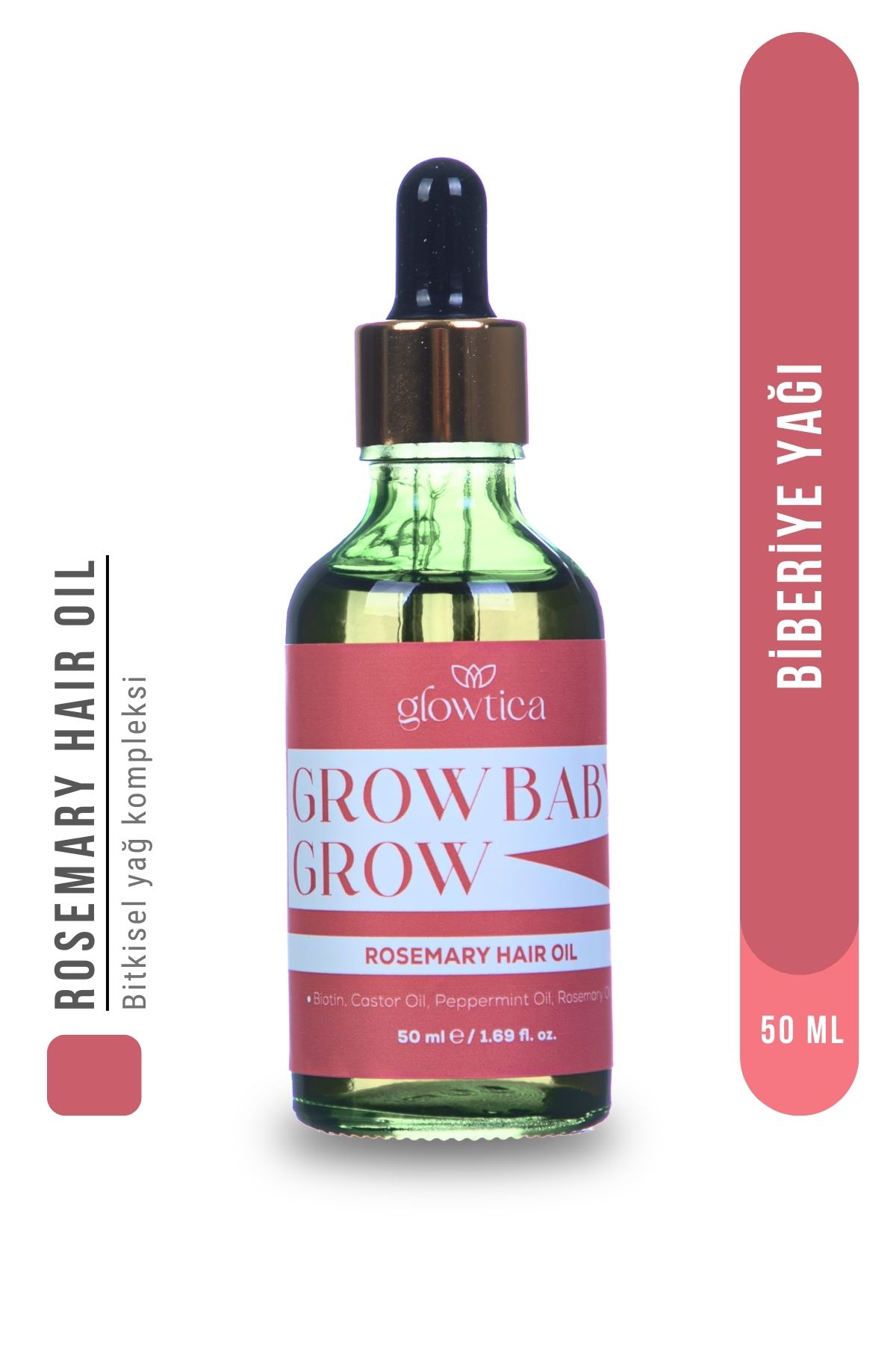 Biberiye Yağı Ve Biotin Complex Saç Dökülmesi Ve Yıpranmış Saçlar İçin Saç Bakım Serumu 50 Ml