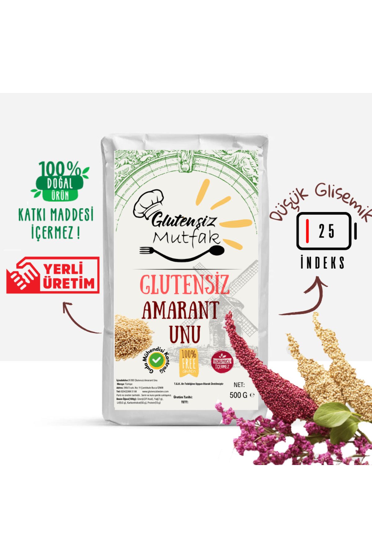 GLUTENSIZ MUTFAK Nova Glutensiz Mutfak Amarant Unu 500 G