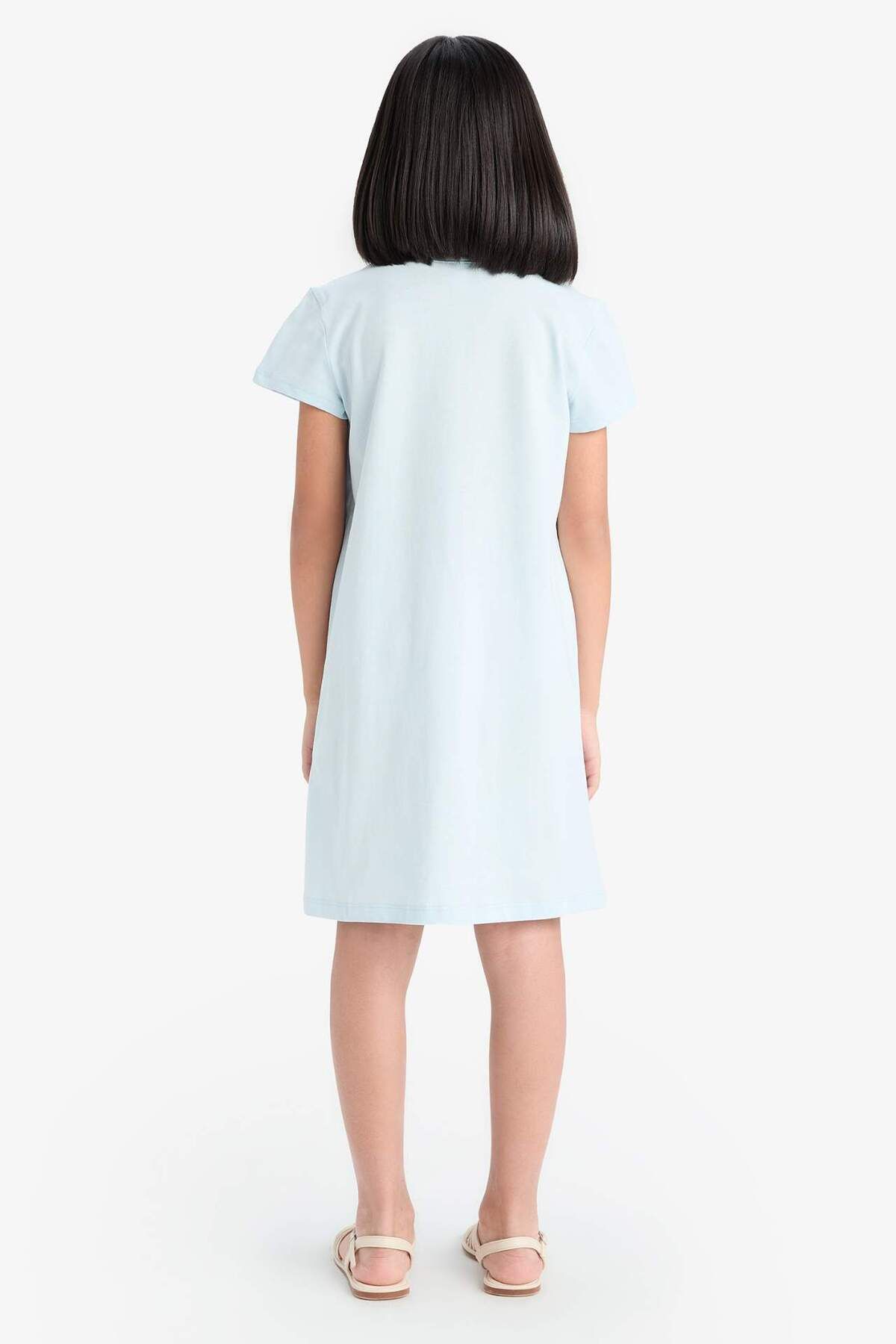 DeFacto-Girl's Anime Printed Short Sleeve Dress E6230A825Sm 6