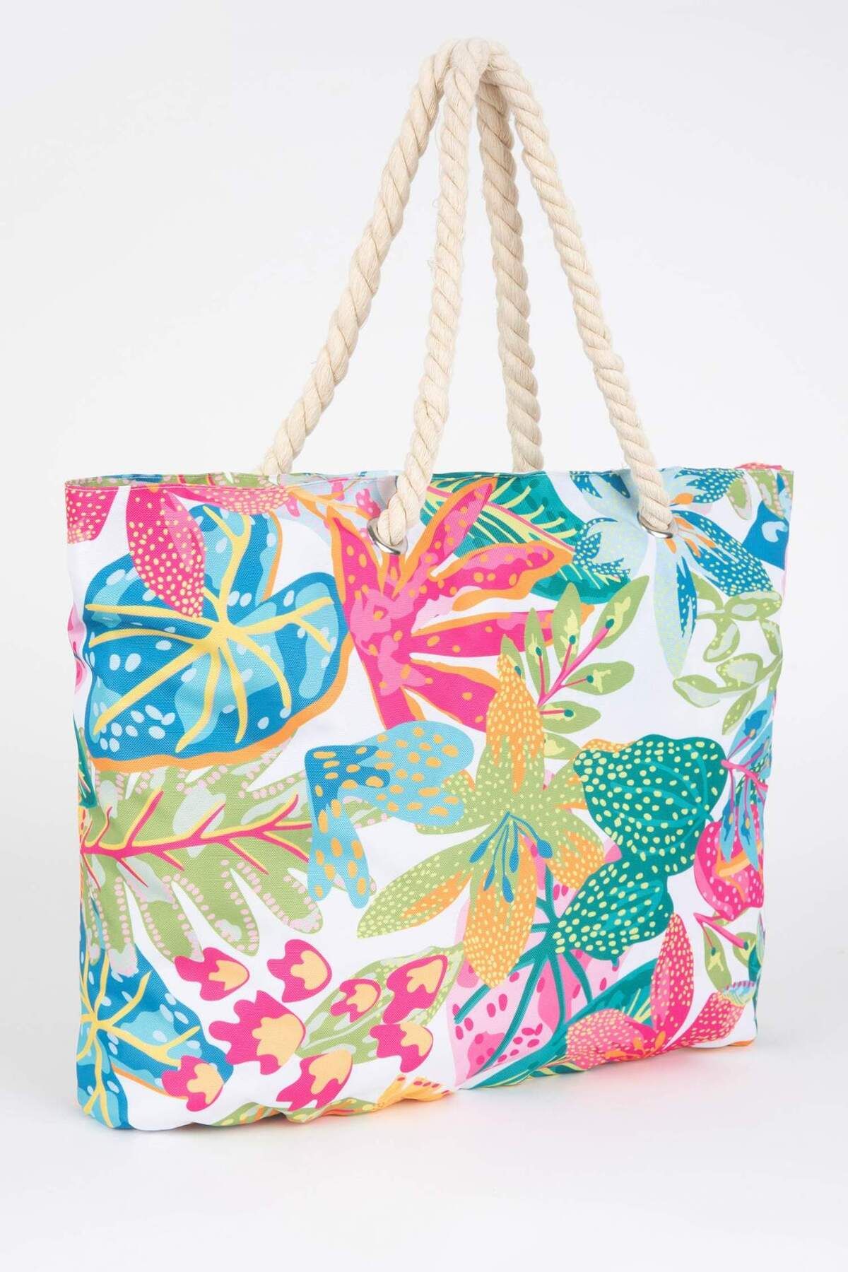 DeFacto-Leaf Patterned Beach Bag X7815Azns 3