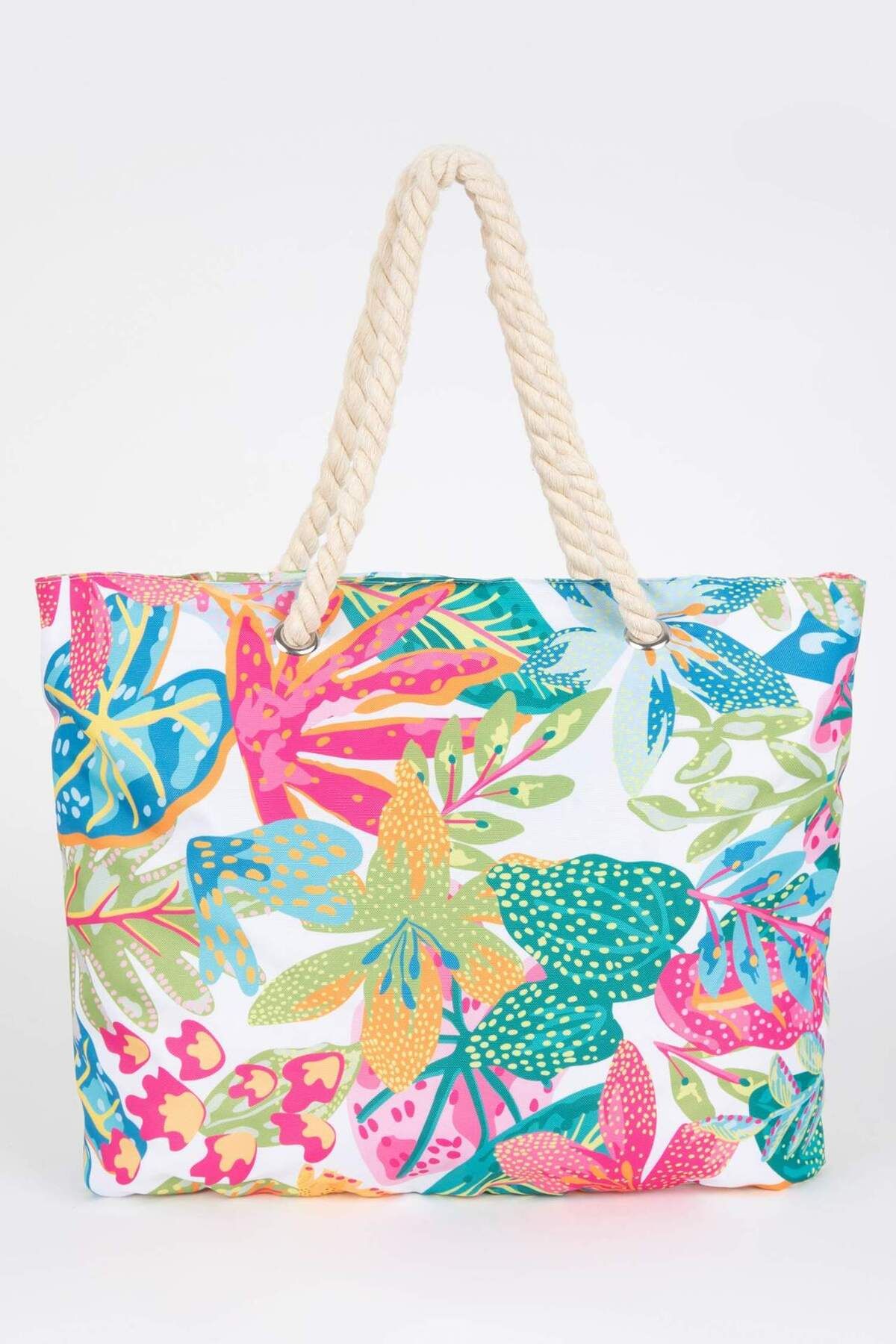 DeFacto-Leaf Patterned Beach Bag X7815Azns 2
