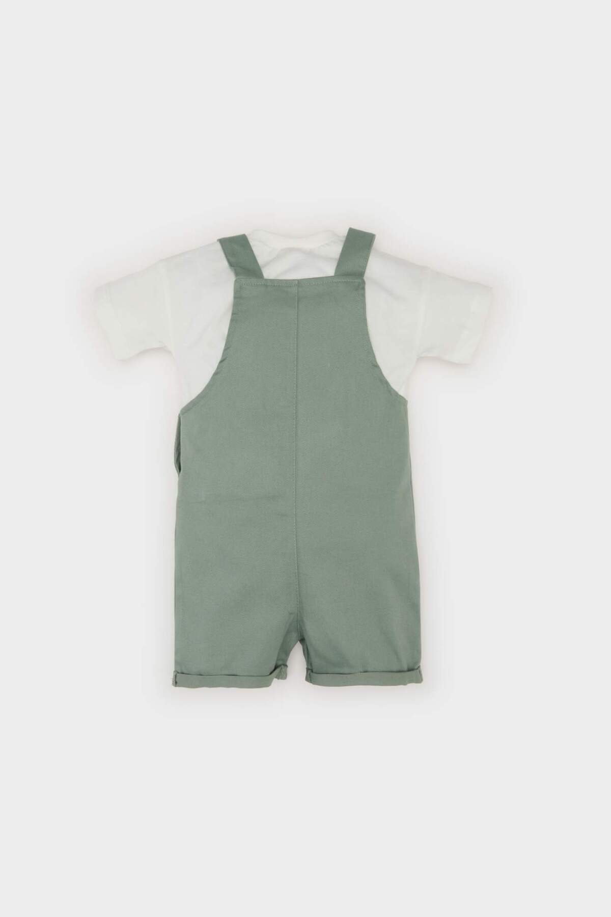 Defacto Erkek Bebek 2'li Takım Baskılı Kısa Kollu Tişört Salopet Tulum Z2586a225sm fotoğrafı 4 (önizleme)