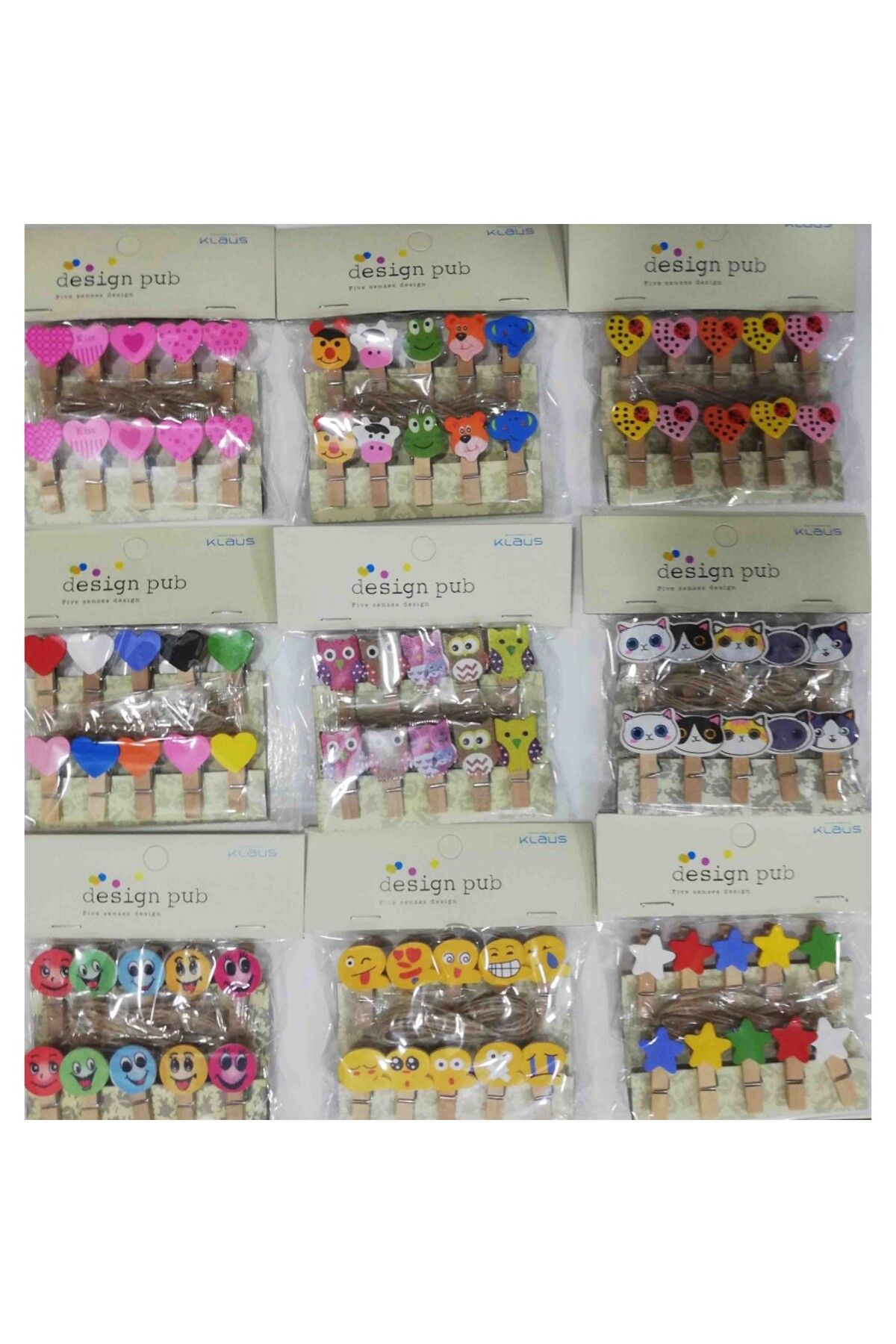 karadağsb 10'Lu Şekilli Ahşap Mandallar 3.5Cm (10'Lu Set-10 Paket)