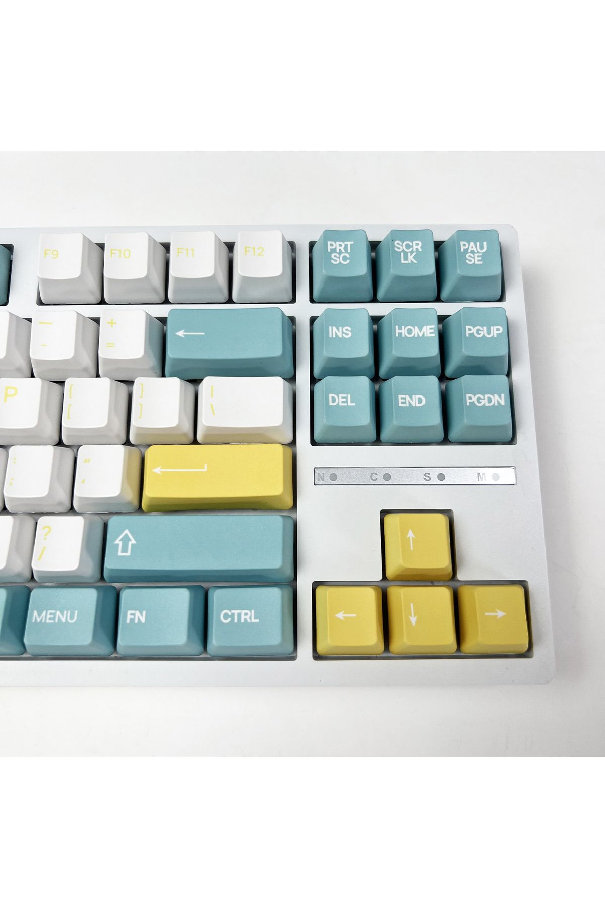 FlashHawk-PBT Arabic Keyboard Caps, Sublimation Mixed Color Theme Keycaps Adapts to Keyboard Blue White 6