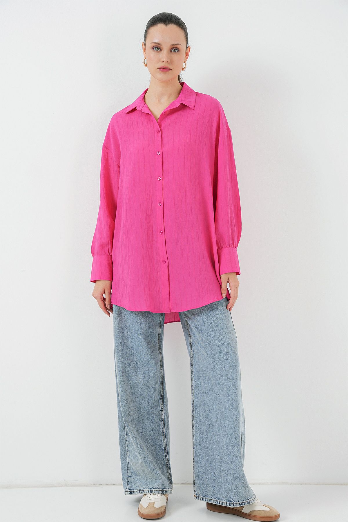 Bigdart-Fuchsia Motif Kisa Tunk Long Top Product 2
