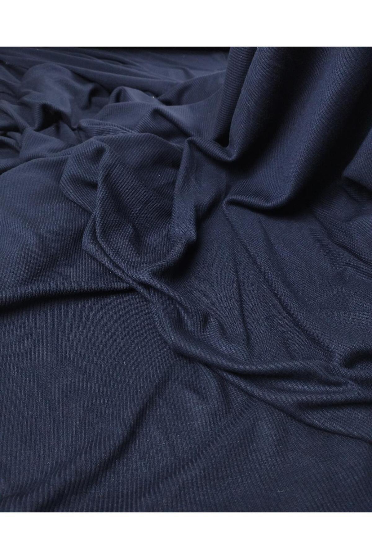 Kumaş Parça Lacivert Renkte Bebe Kaşkorse Örme (En 120 cm x Boy 200 cm) fotoğrafı 3 (önizleme)