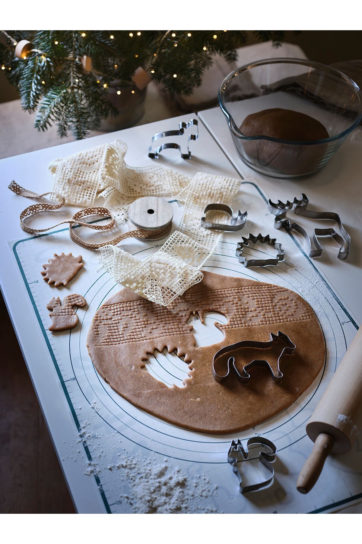 IKEA-BAKTRADITION Baking mat, white/turquoise, 61 x 46 cm 8