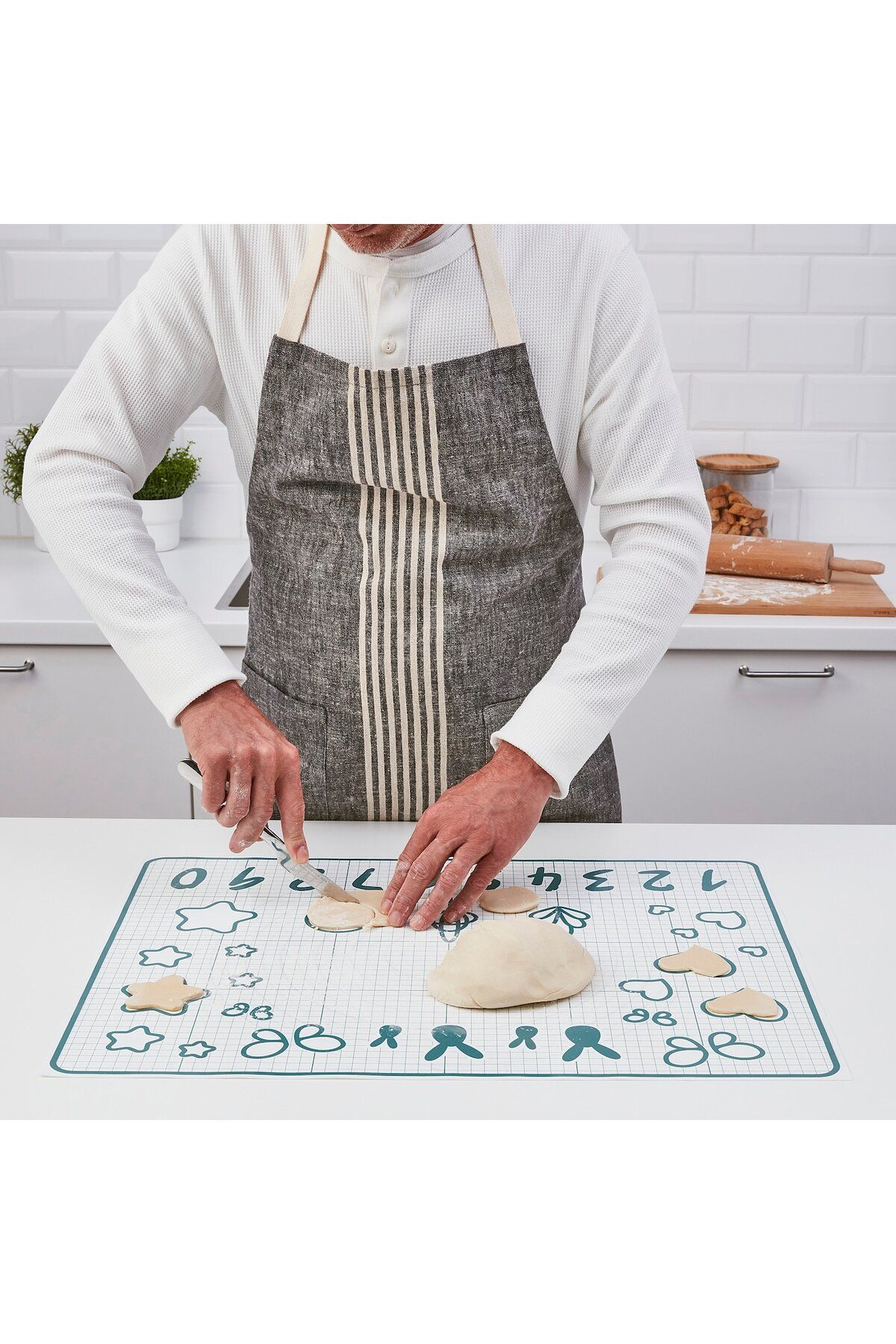 IKEA-BAKTRADITION Baking mat, white/turquoise, 61 x 46 cm 7