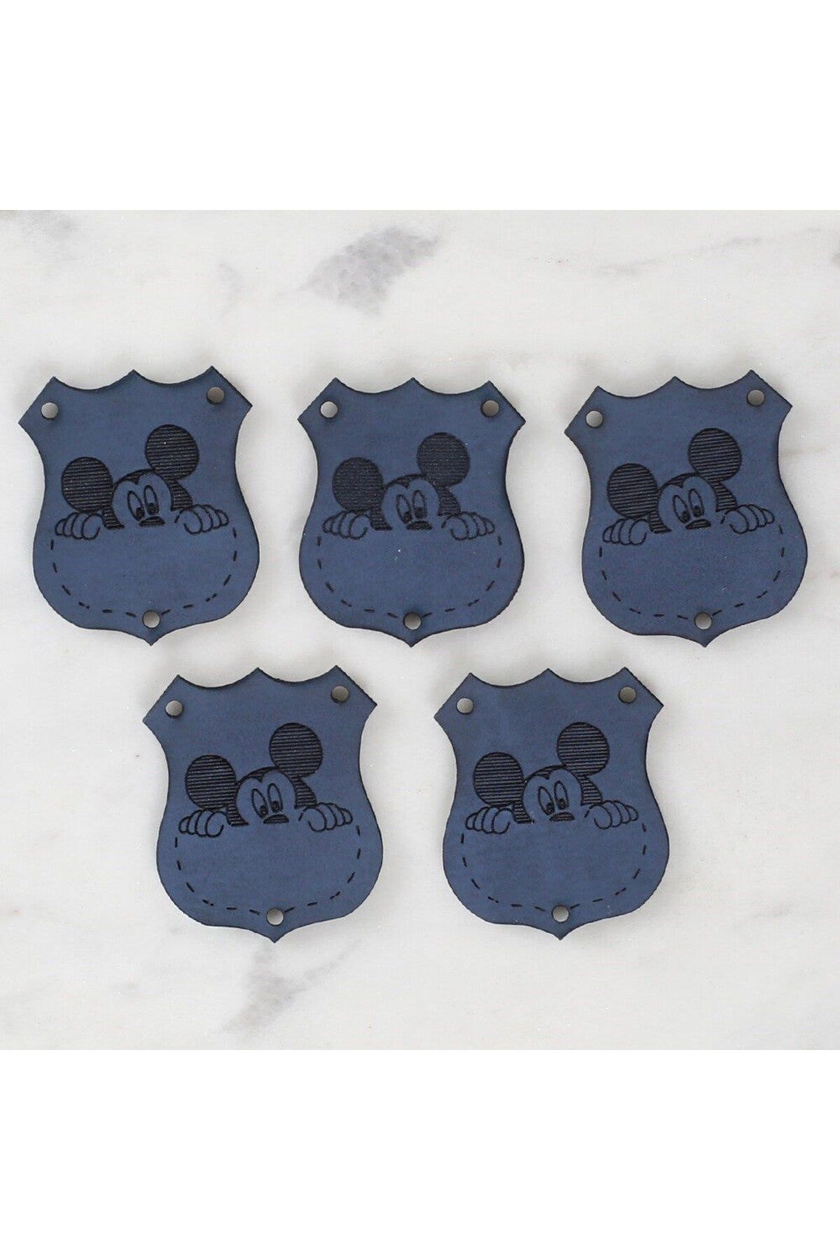 New Things Loren Crafts Figürlü Deri Arma 5 Adet - 1577