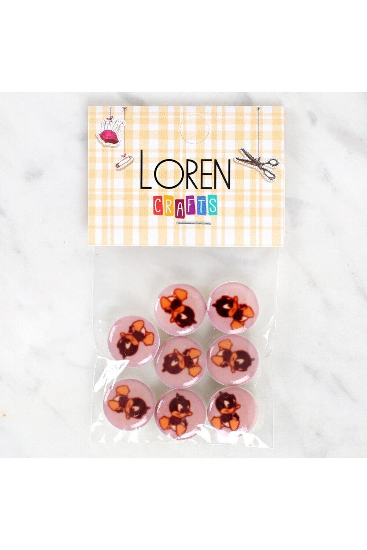 New Things Loren Crafts 8 li Ördek Düğme - 1205