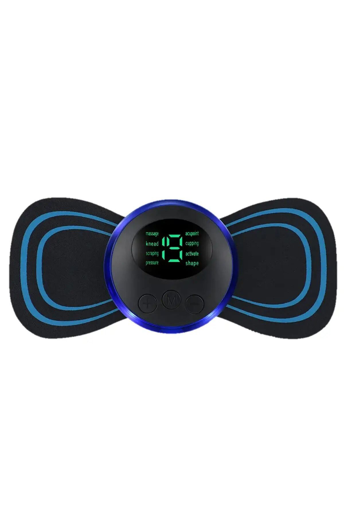 ELF GLOBAL 8 Modlu Mini Şarjlı Kelebek LCD Ekran Ems Boyun Omuz Kol Sırt Elektrikli Masaj Bantı Kas Stimülatörü