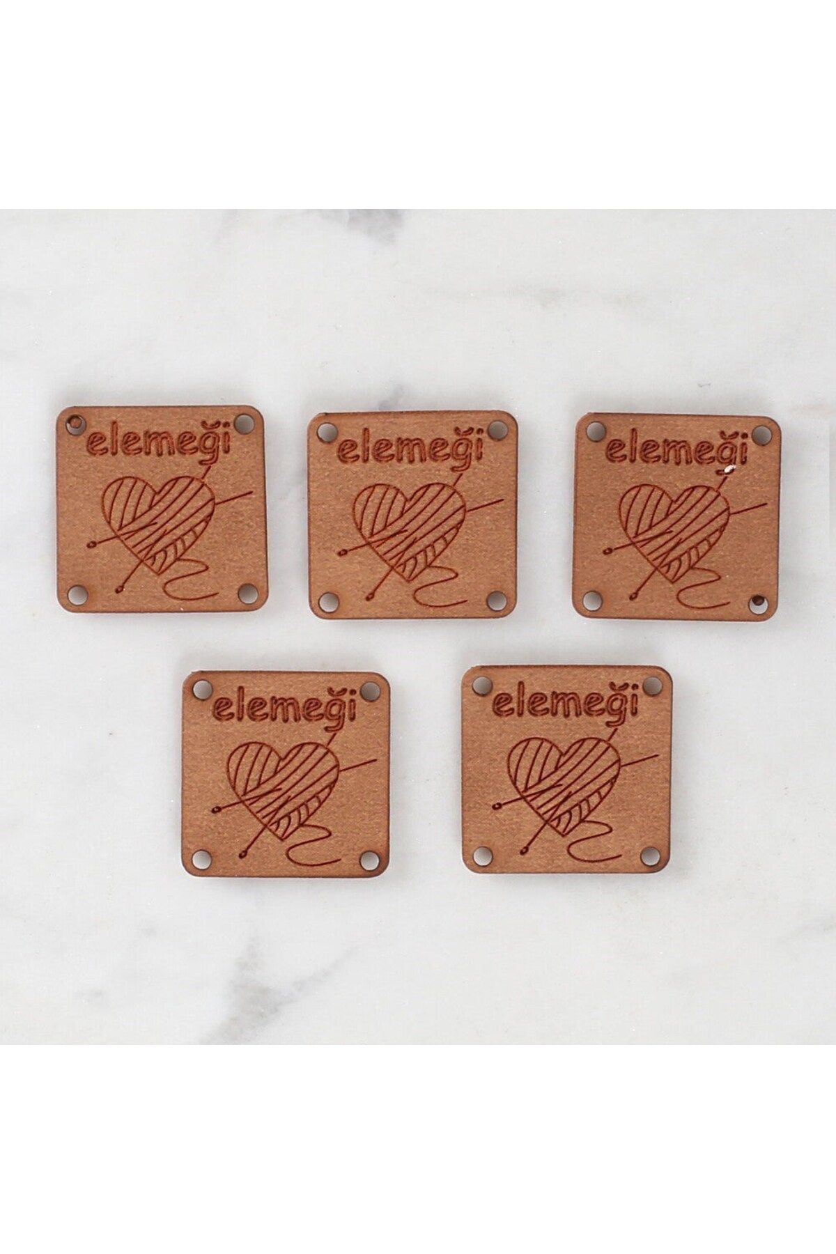 New Things Elemeği Deri Arma 5 Adet - 1571  Kahverengi