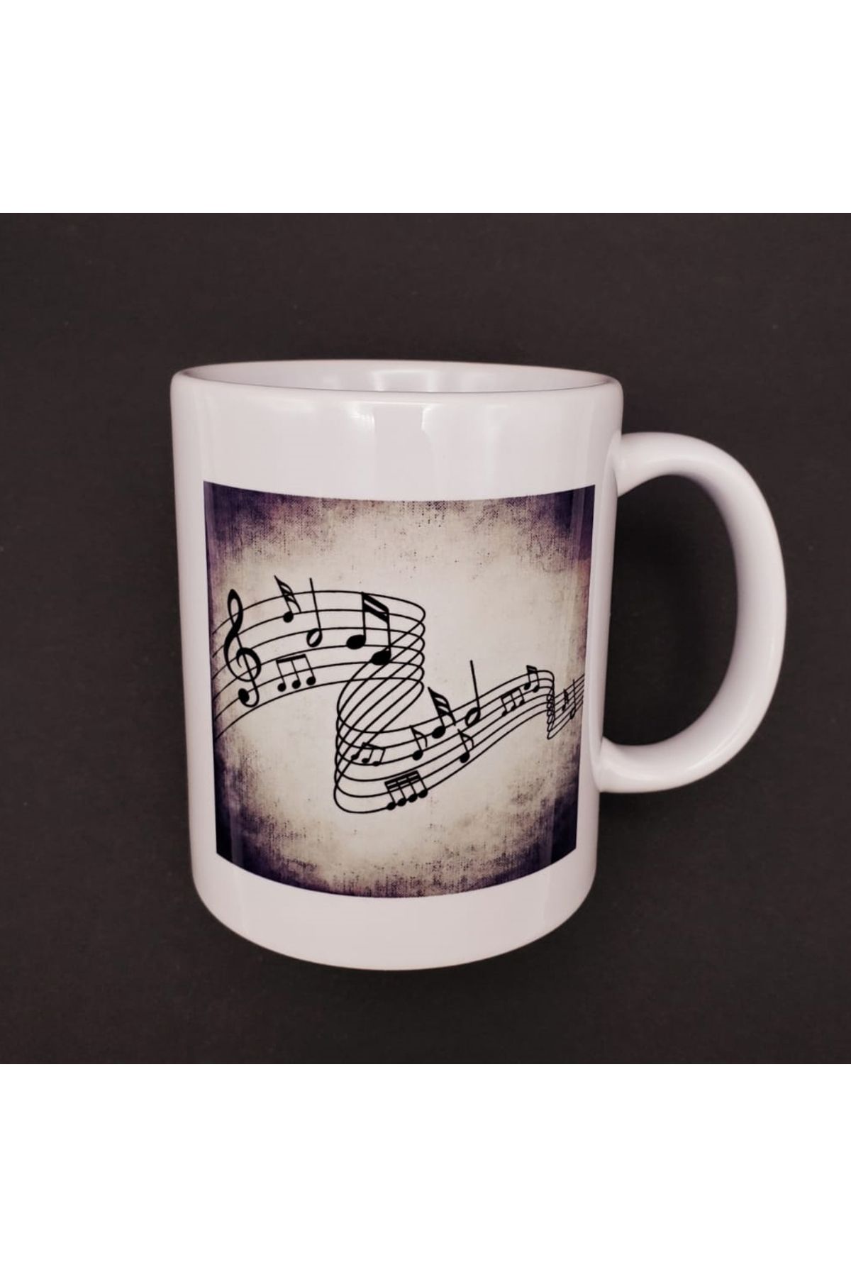 karadağsb Müzik Notaları Tasarımlı Kupa Bardak