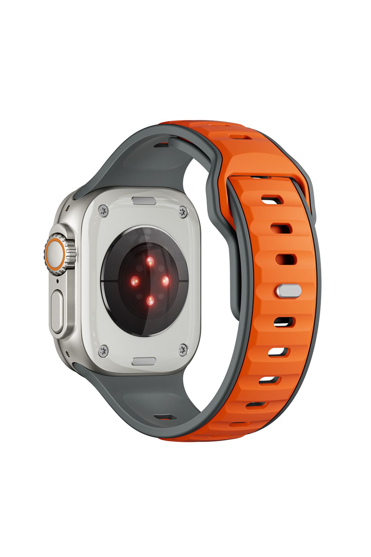 Deppo Trend Apple Watch 42mm/44mm/45mm/46mm/49mm Watch Ultra 2 Uyumlu Silikon Dayanıklı Ayarlanabilir Kordon