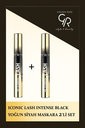Golden Rose Iconic Lash Intense Black Mascara - Yoğun Siyah Maskara 2'li Set