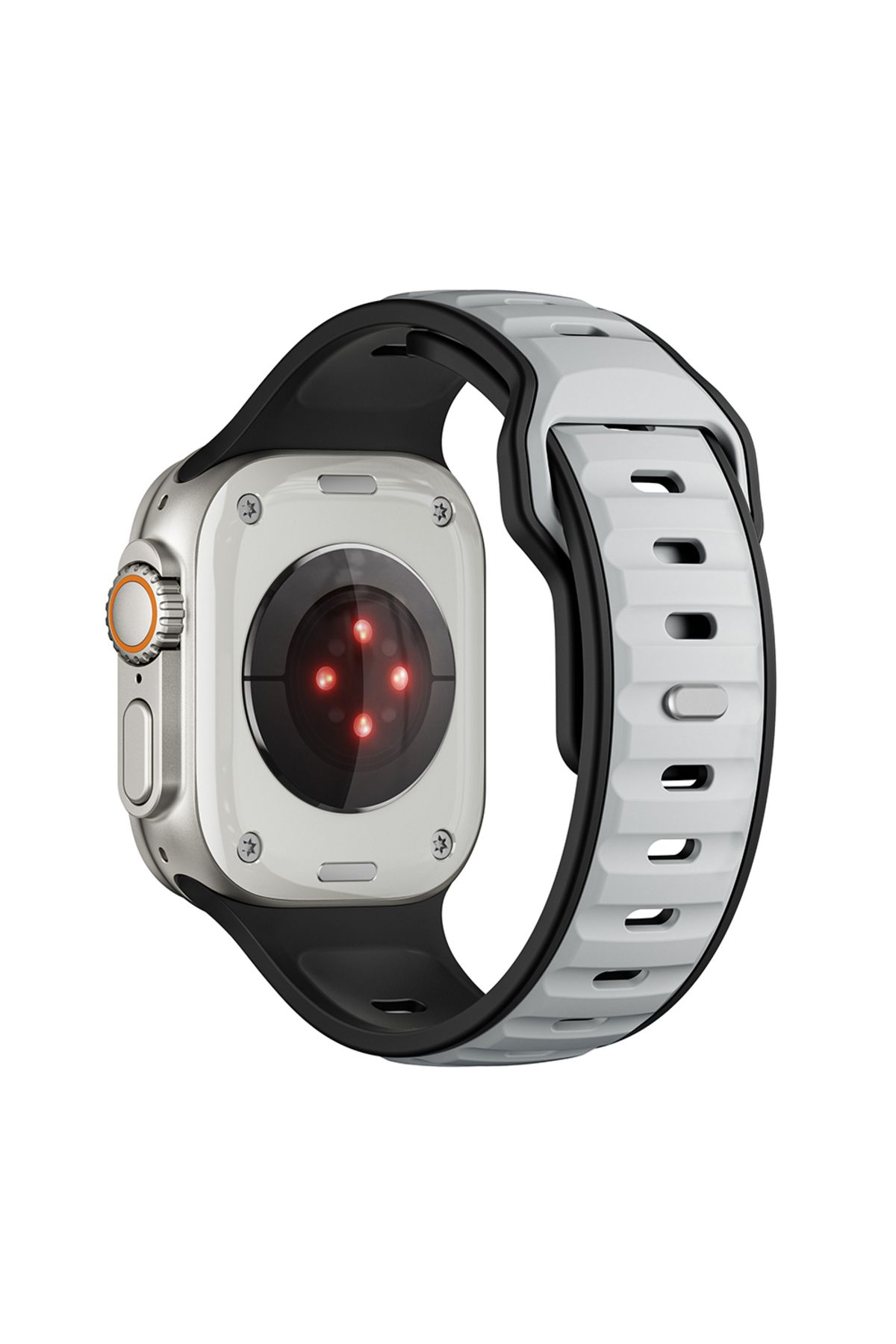 Deppo Trend Apple Watch 42mm/44mm/45mm/46mm/49mm Watch Ultra 2 Uyumlu Silikon Dayanıklı Ayarlanabilir Kordon