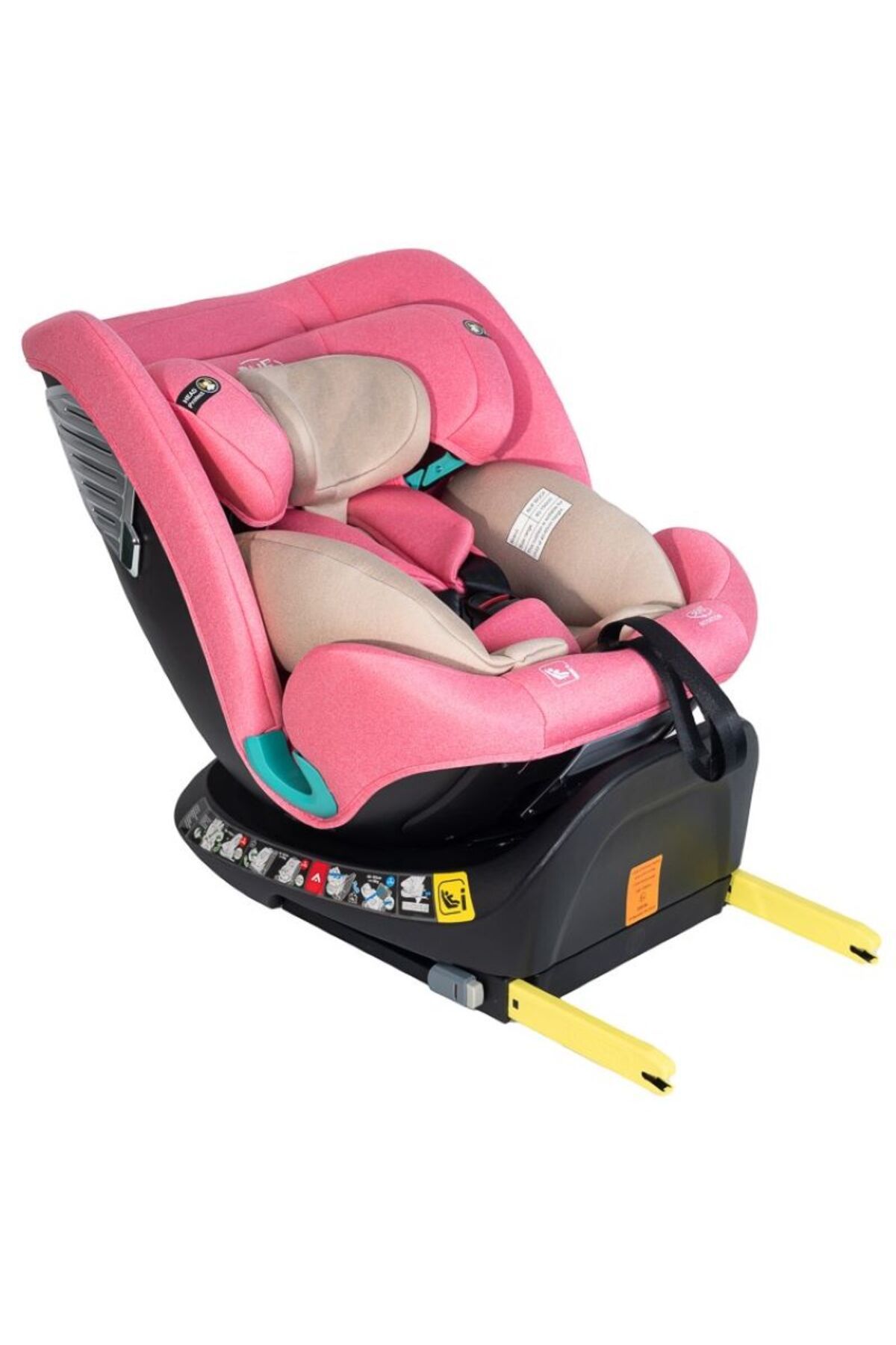 BUF BOOF-Saphir Car Seat DELUXE BUF BOOF iSIZE UnicornPink Isofix sleeping position 165 degrees rotating 40-150 cm 1