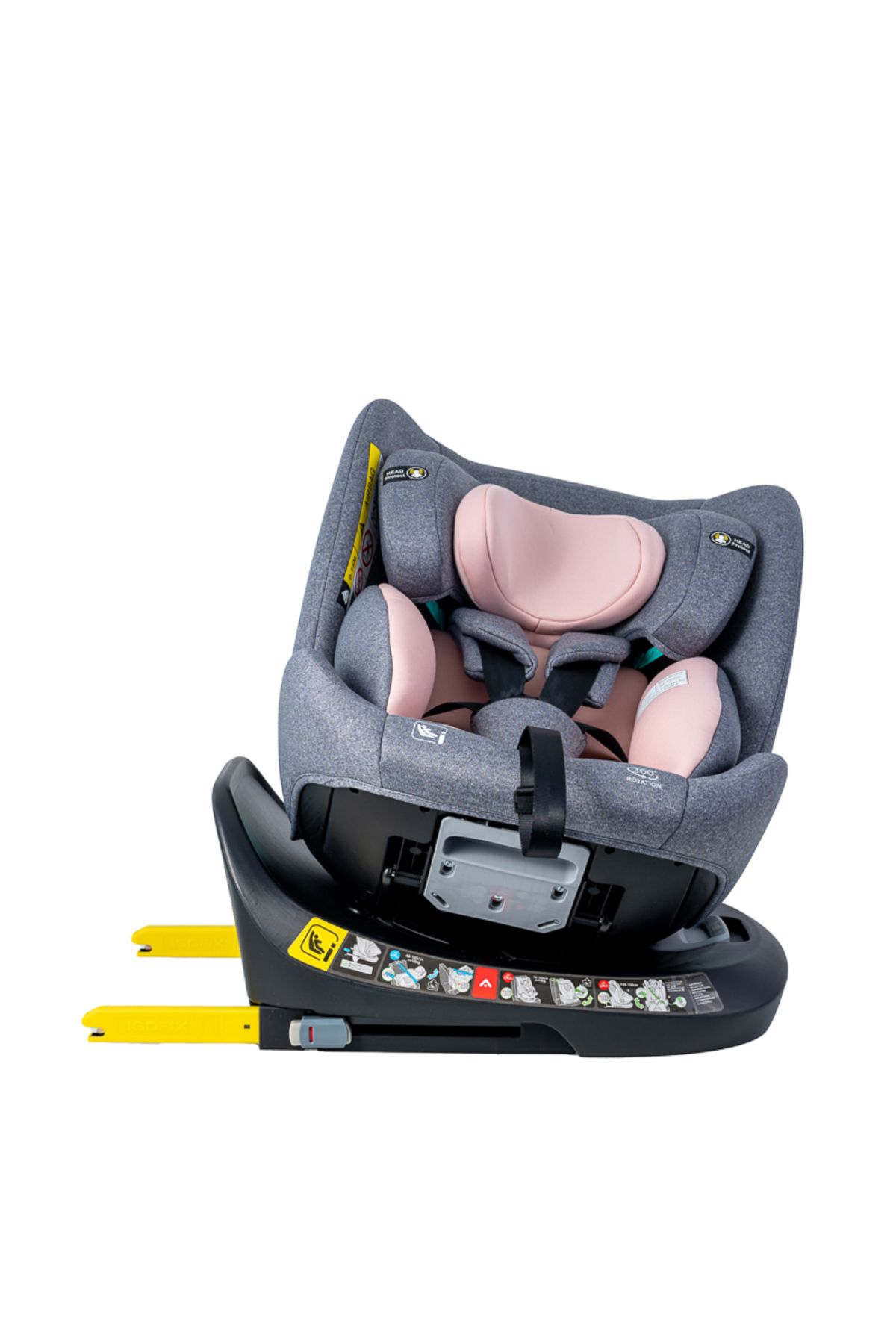 BUF BOOF-Scaun Auto Saphir DELUXE BUF BOOF iSIZE Pink Isofix pozitie somn 165 grade rotativ grade 40-150 cm 6