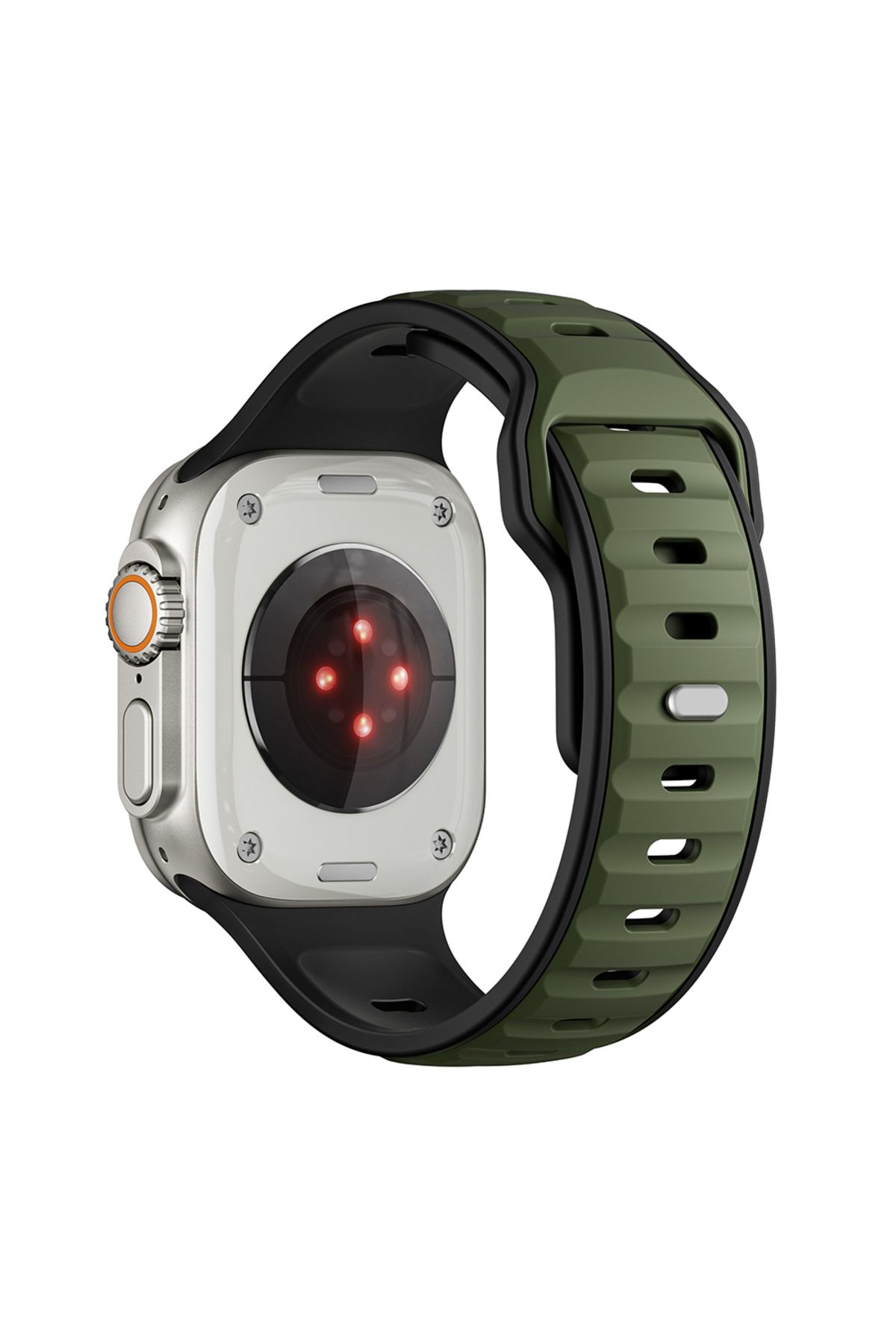 Deppo Trend Apple Watch 42mm/44mm/45mm/46mm/49mm Watch Ultra 2 Uyumlu Silikon Dayanıklı Ayarlanabilir Kordon
