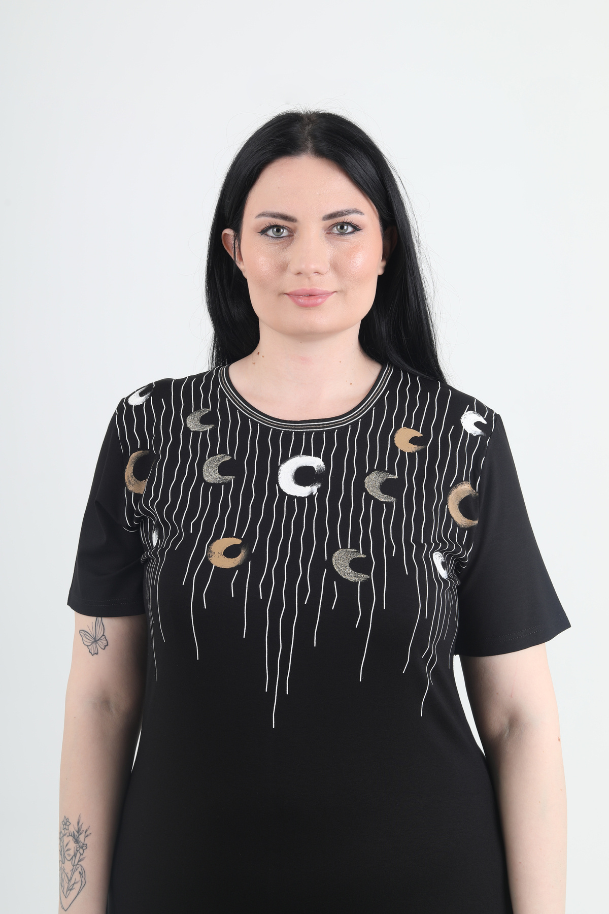 GNR-Plus Size Short Sleeve Print Dress 7