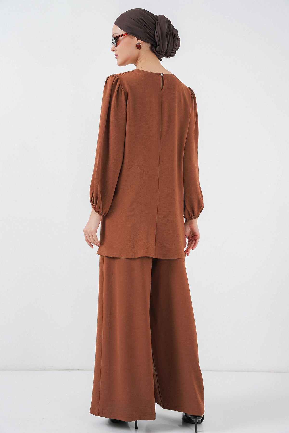 Bigdart-Set aus Tunika und Hose für Damen – 6712 Milch und Braun 6
