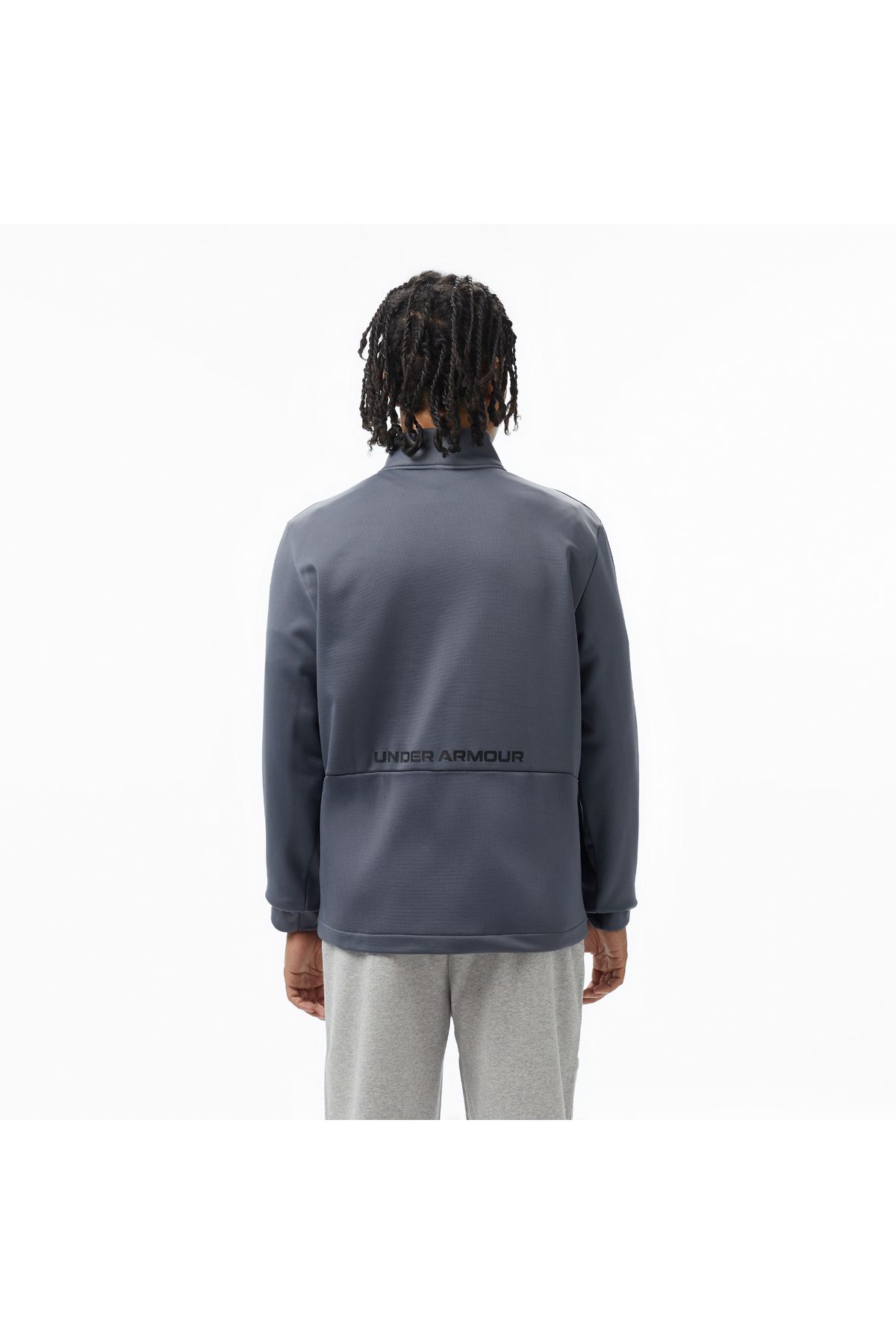 کاپشن ورزشی خاکستری مردانه پالتو HALF 025 اورجینال Under Armour