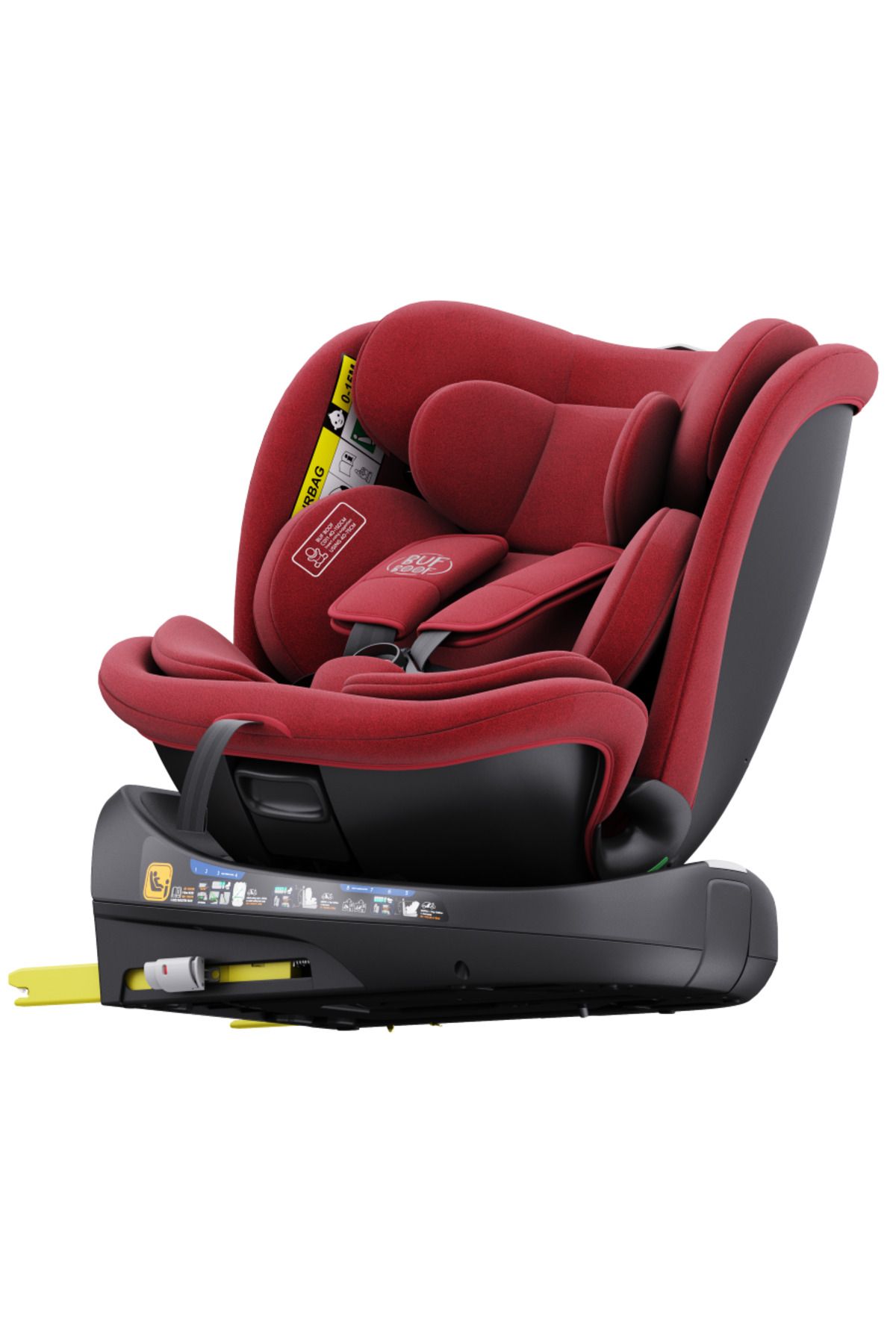 BUF BOOF-Scaun Auto B-joy Deluxe Isize Red Isofix Pozitie Somn 155 Grade Rotativ 40-150 Cm 1