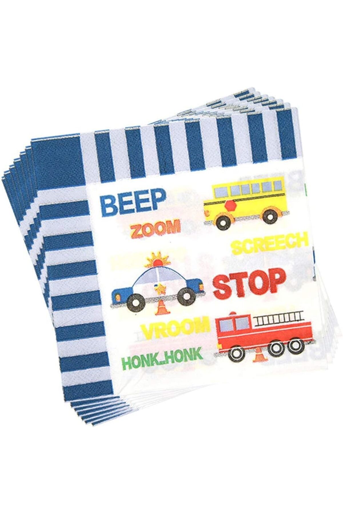 COOYA-50Pcs Disposable Tableware, Engineering Vehicle Theme, Party Supplies, for Boy Birthday 4
