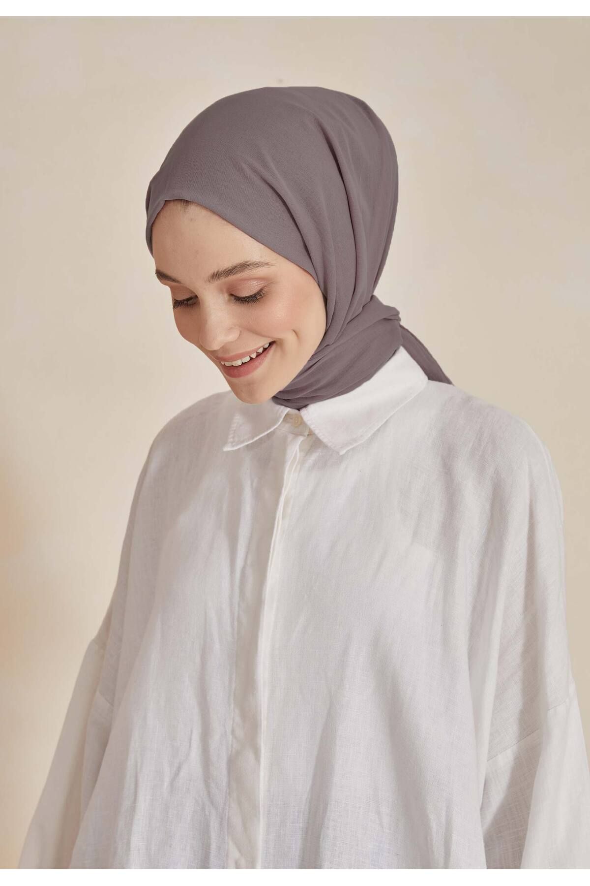 Fresh-Thin Cotton Voile Shawl Ash 3