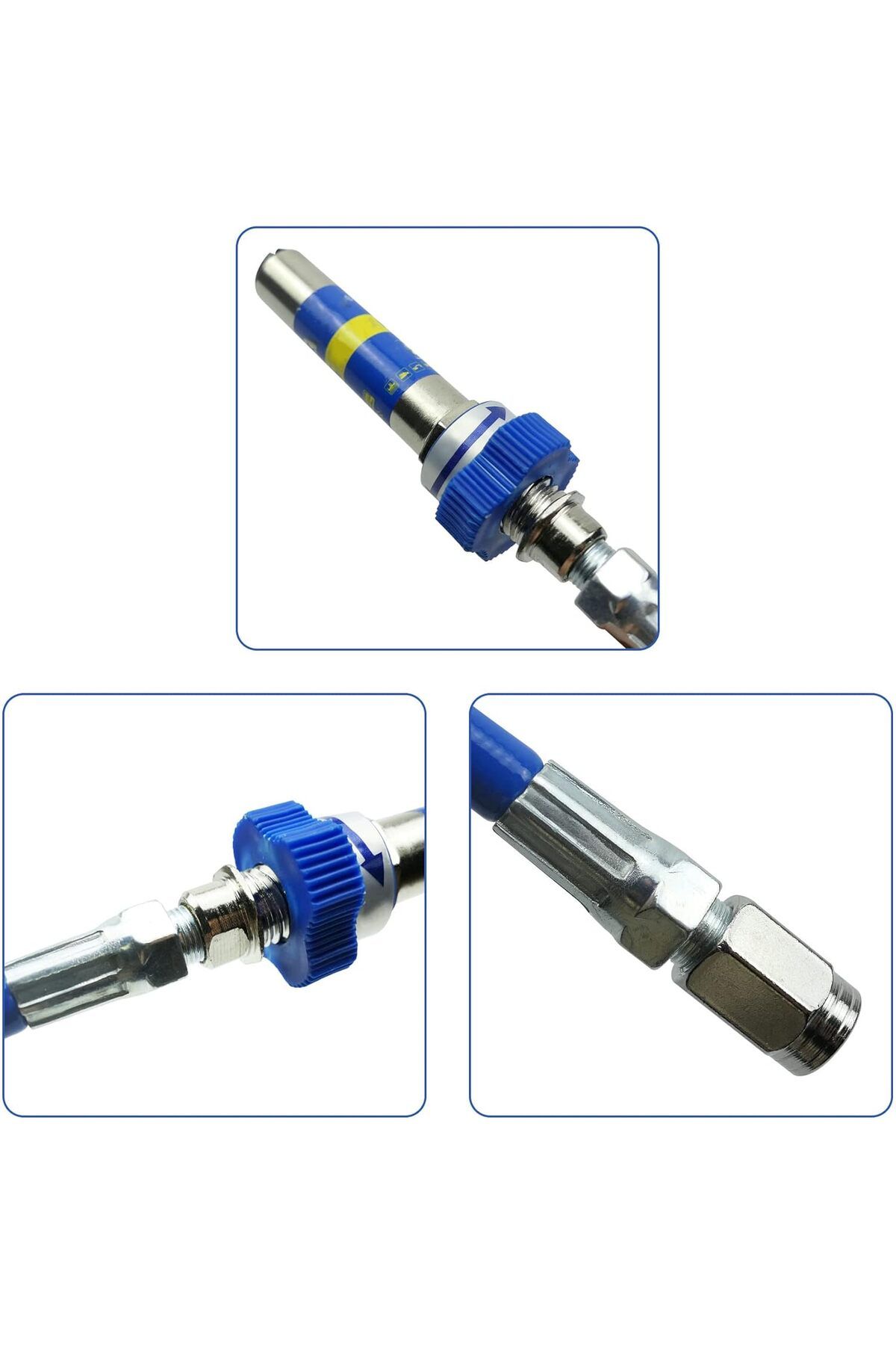 fulina-High Pressure Grease Coupler,Quick Lock and Release Grease Tool Tip Adapter,for Tight Spaces 6