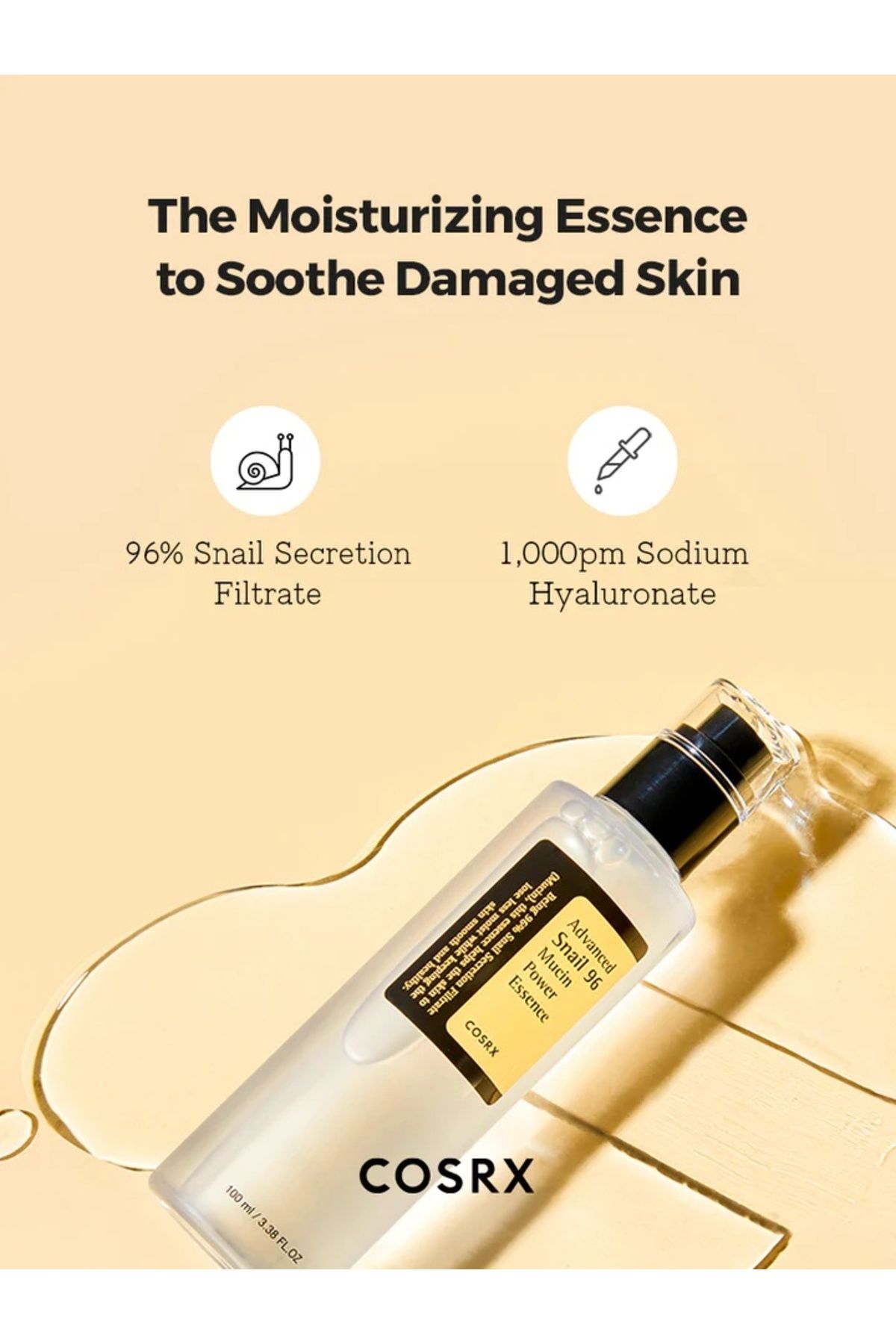 Cosrx-Ser cu extract concentrat de melc Advanced Snail 96 Mucin Power Essence, 100ml 5