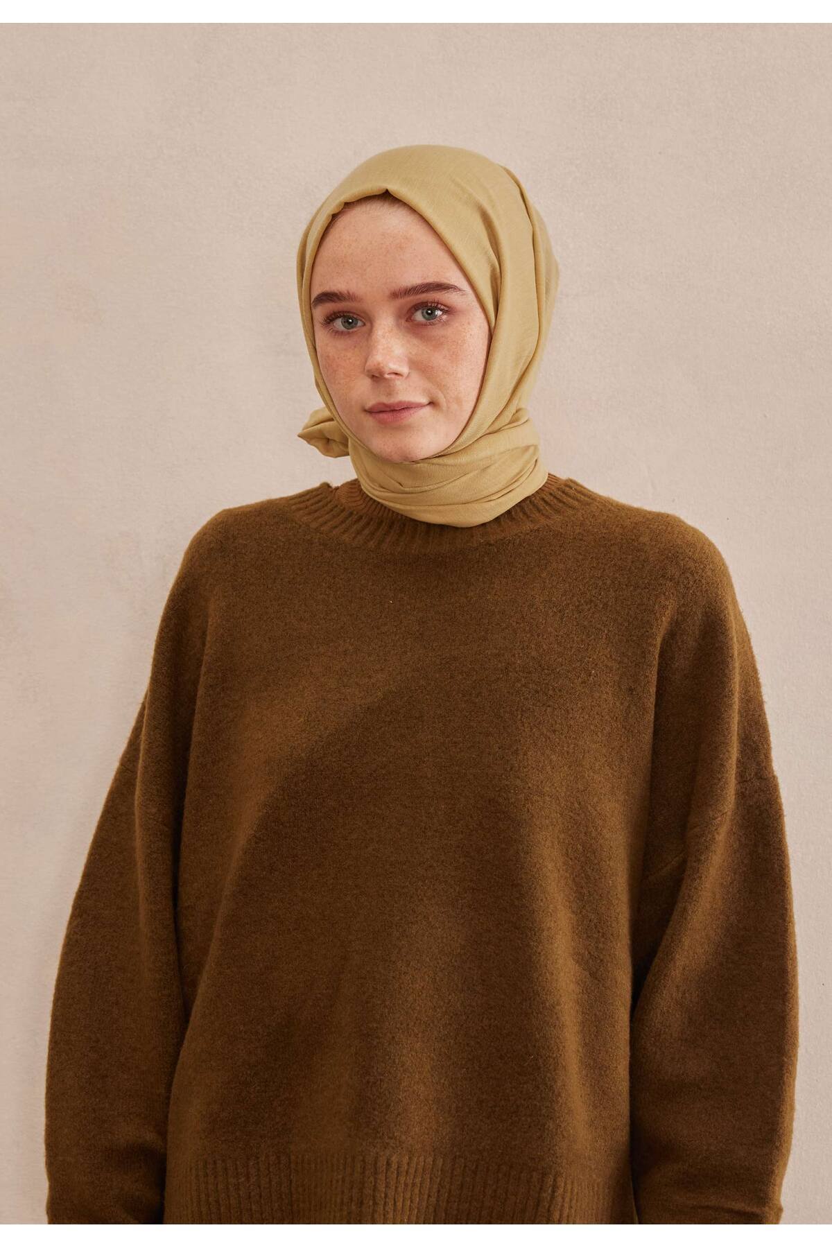 Fresh-Comfortable Algodon Shawl - Sand Color 3