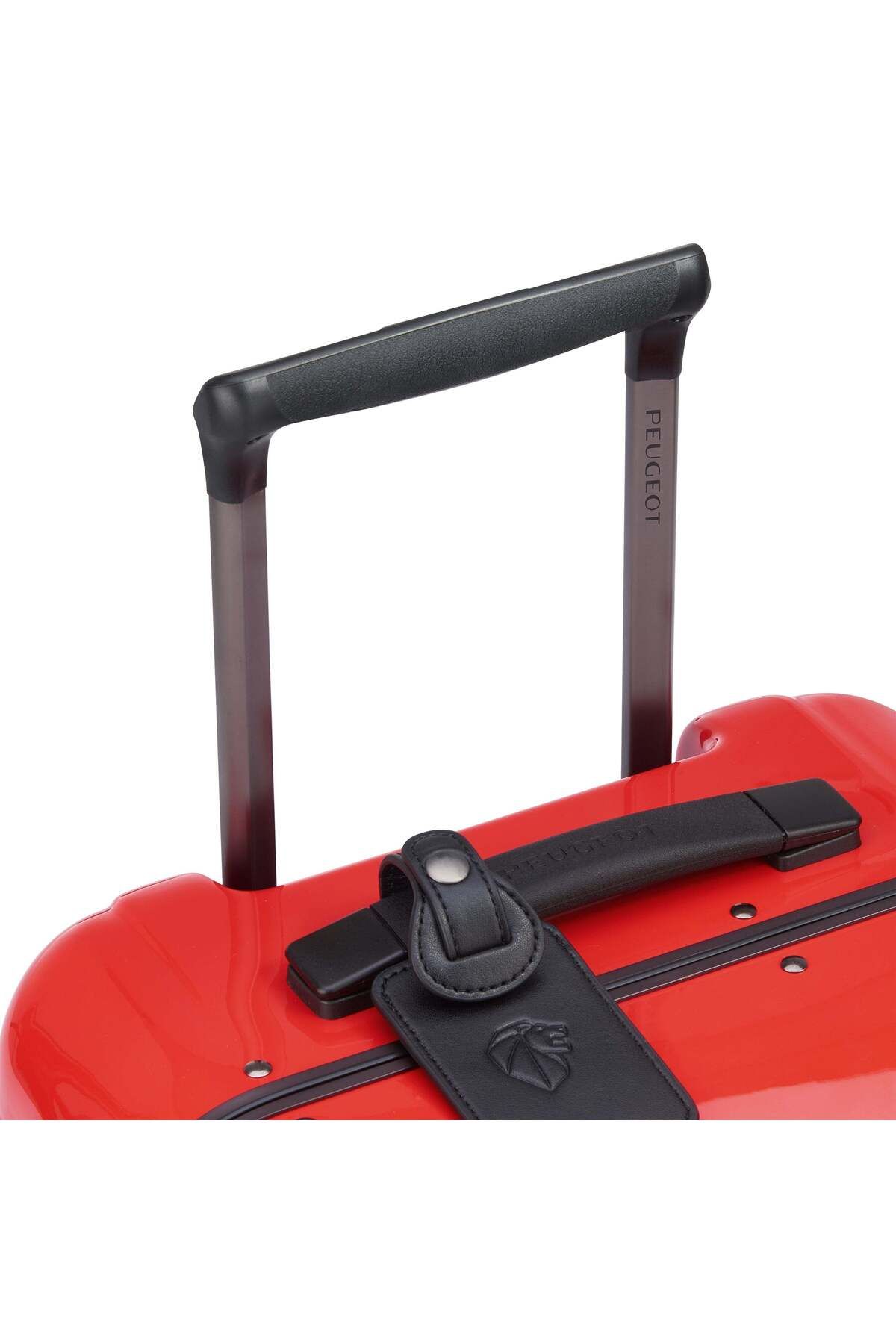 Peugeot-Voyages 55cm Hardcase 4 Double Wheel Cabin Luggage Trolley Red 4