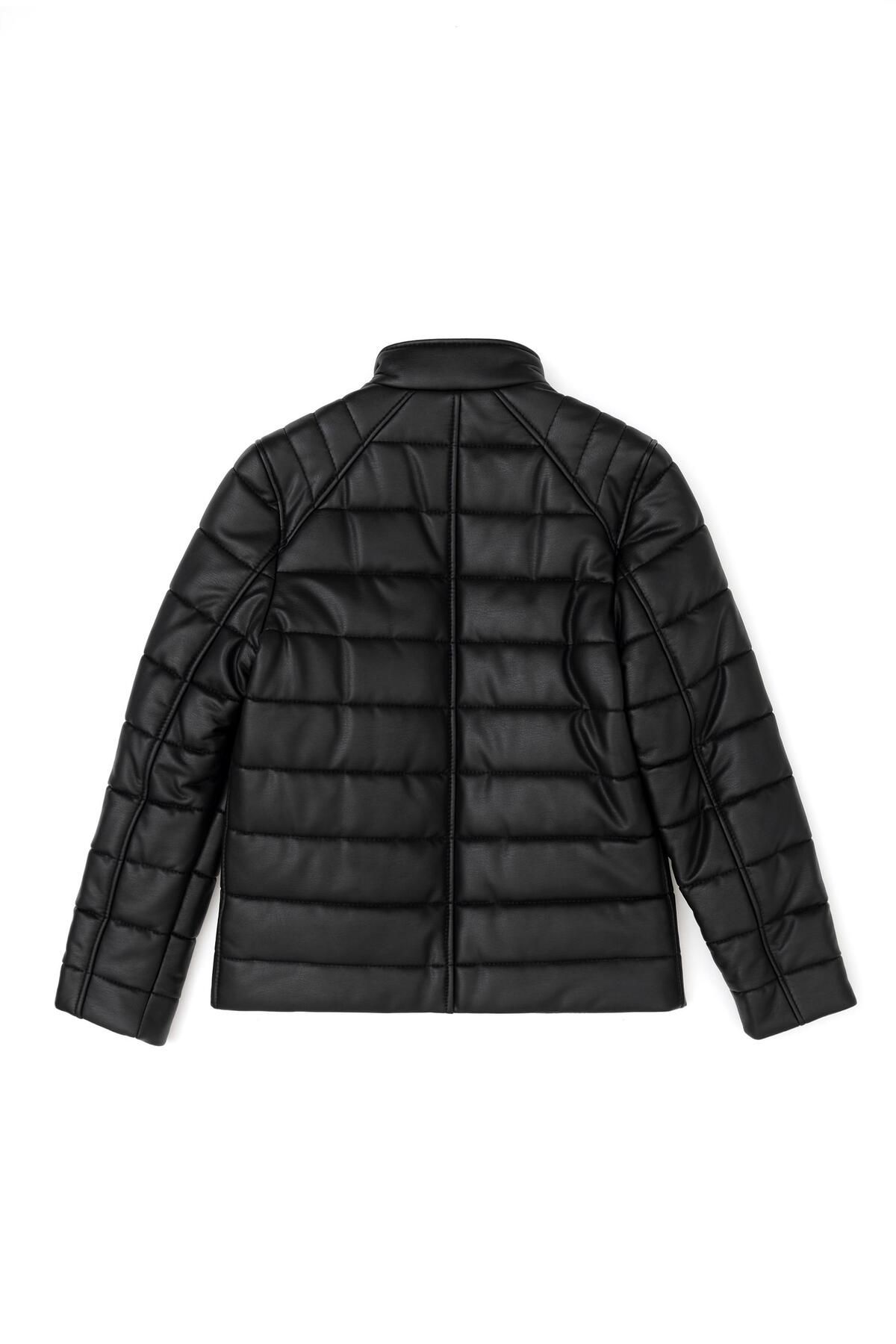 U.S. Polo Assn.-Boy's Black Leather Coat P22386 2