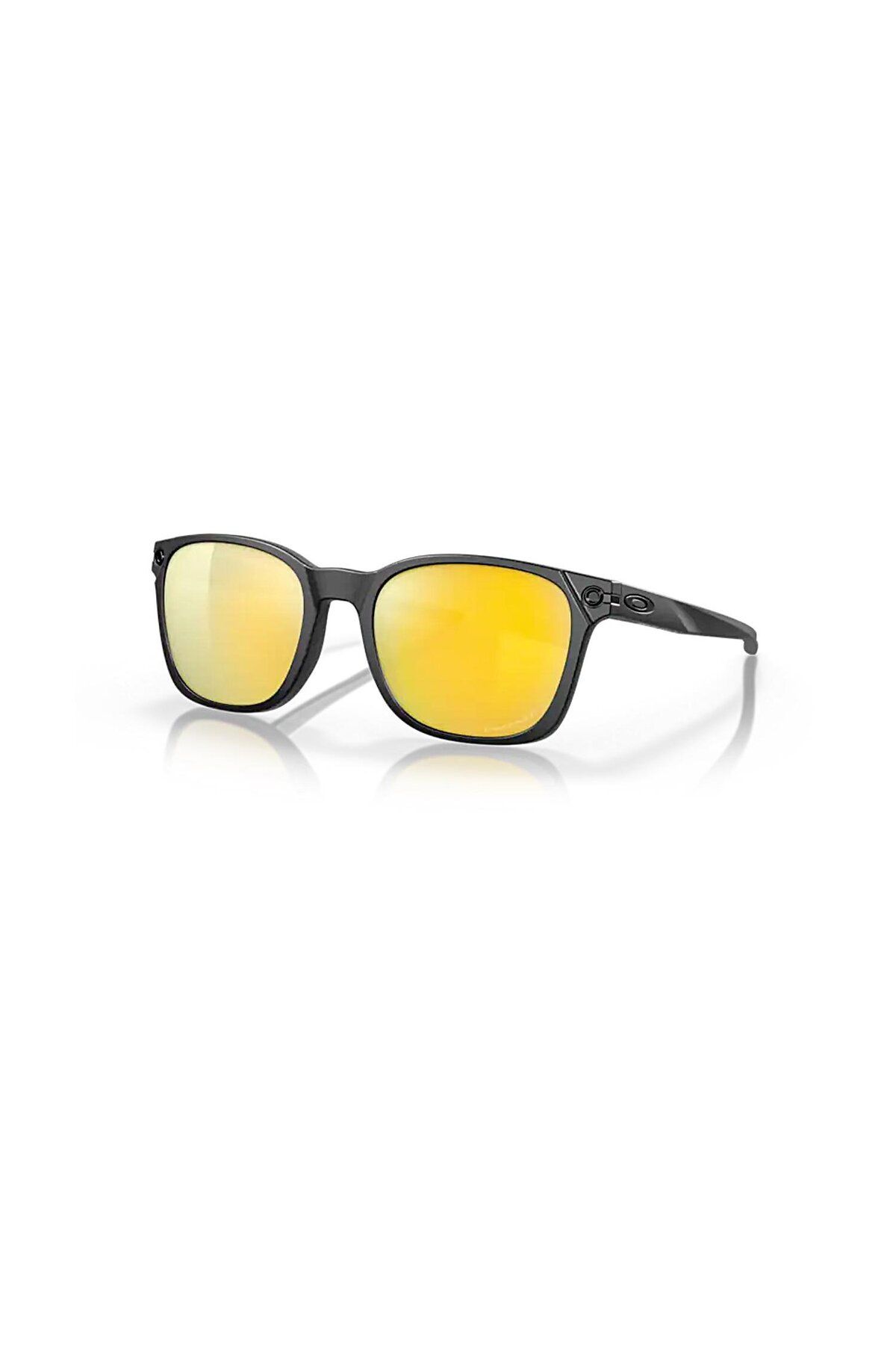 9018 901810 55 عینک آفتابی مشکی مات مستطیلی آینه ای قطبی شده در فضای باز Oakley