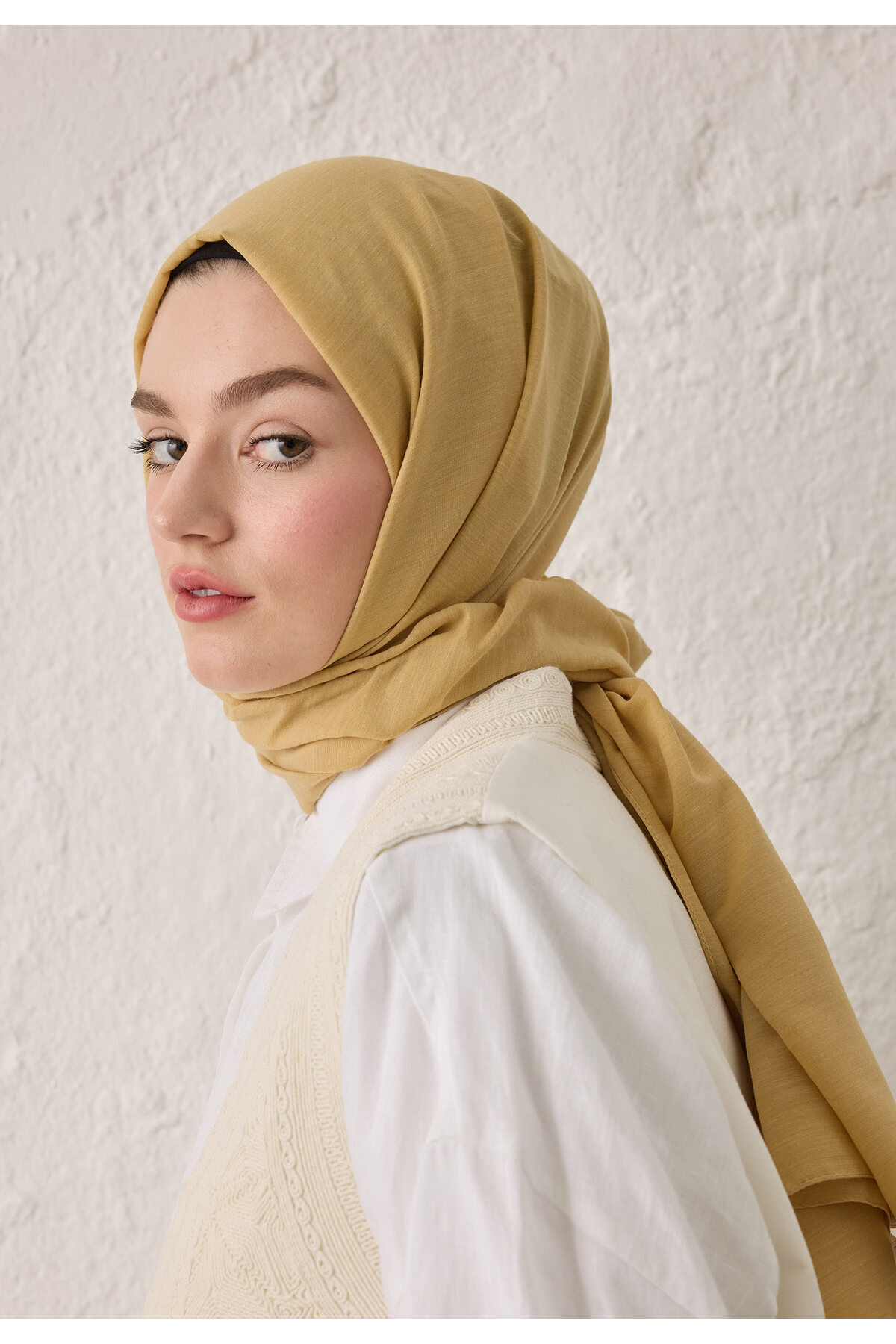 Fresh-Comfortable Algodon Shawl - Sand Color 7