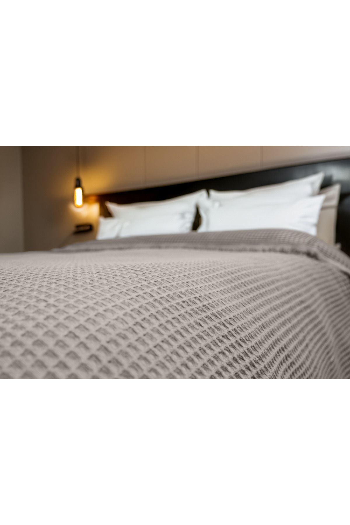 HERAKLEIA HOME-Cotton Waffle Pattern Double Pique - 200X230 - Multi-Purpose Blanket 2