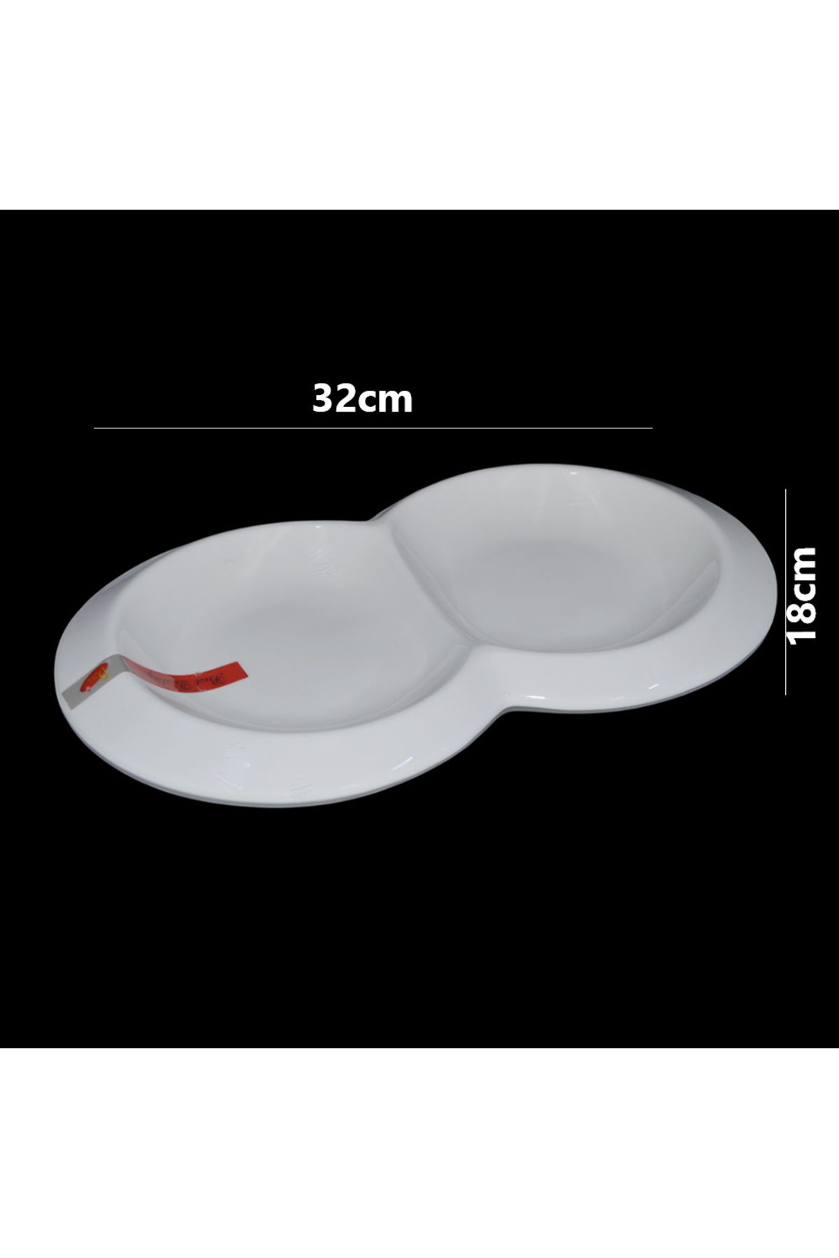 Generic-Ceramic serving plate divided into two sections 2